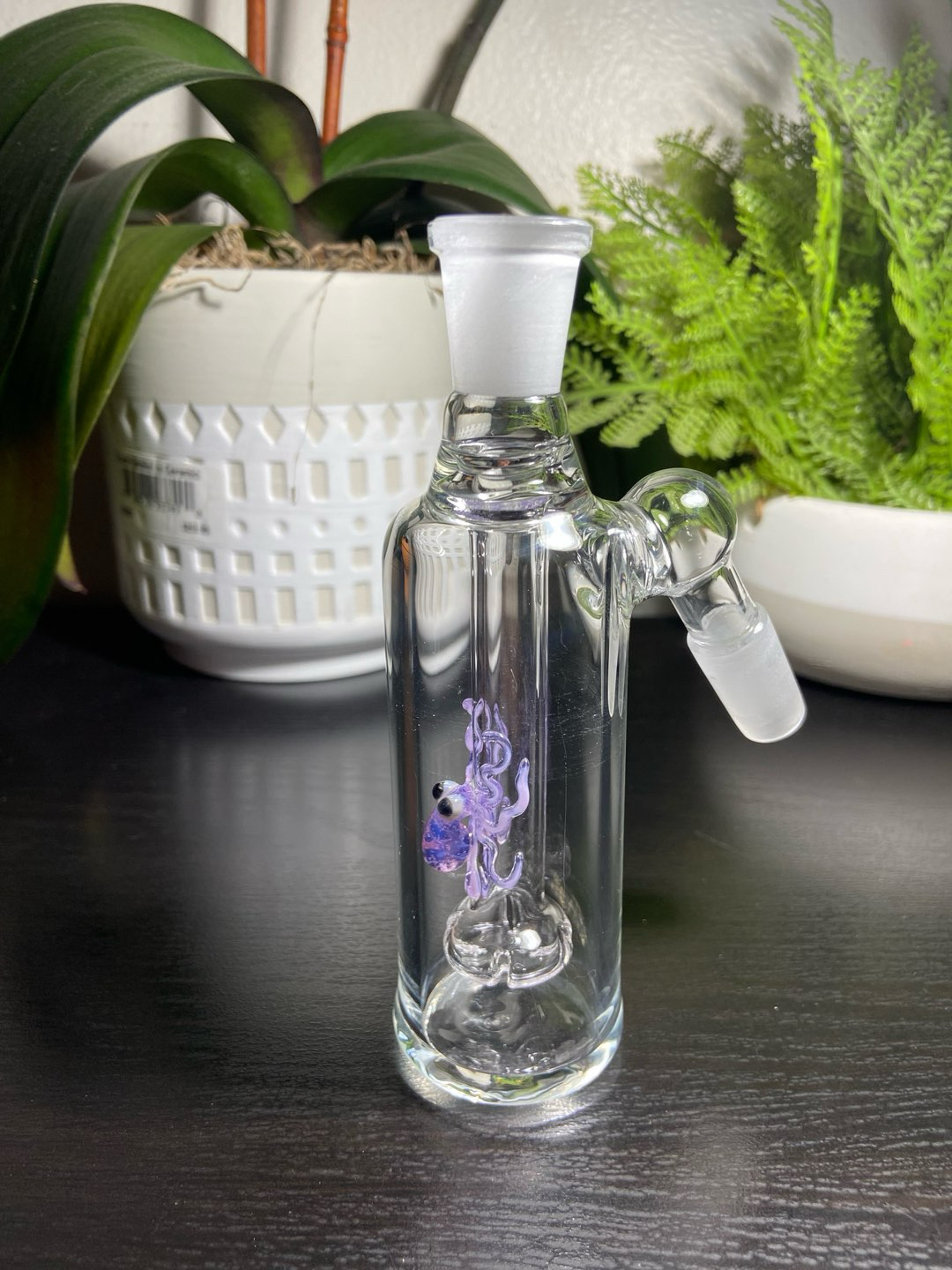 Preview pic of 14mm Shower Head Glass Ash Catcher 45 degree (Pink Slime Octopus).