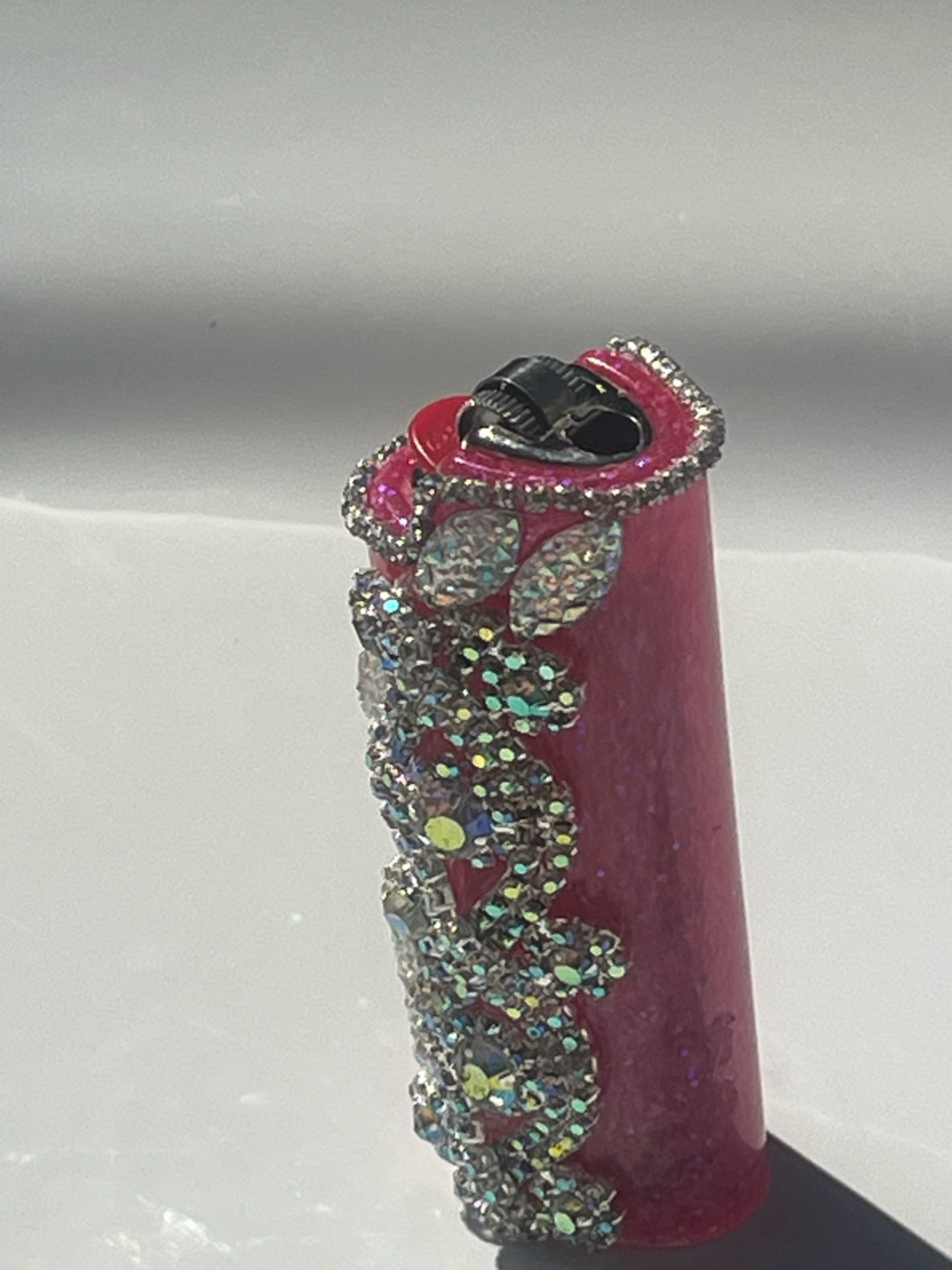 Preview pic of Sparkle Pink Rhinestone Lighter Keeper