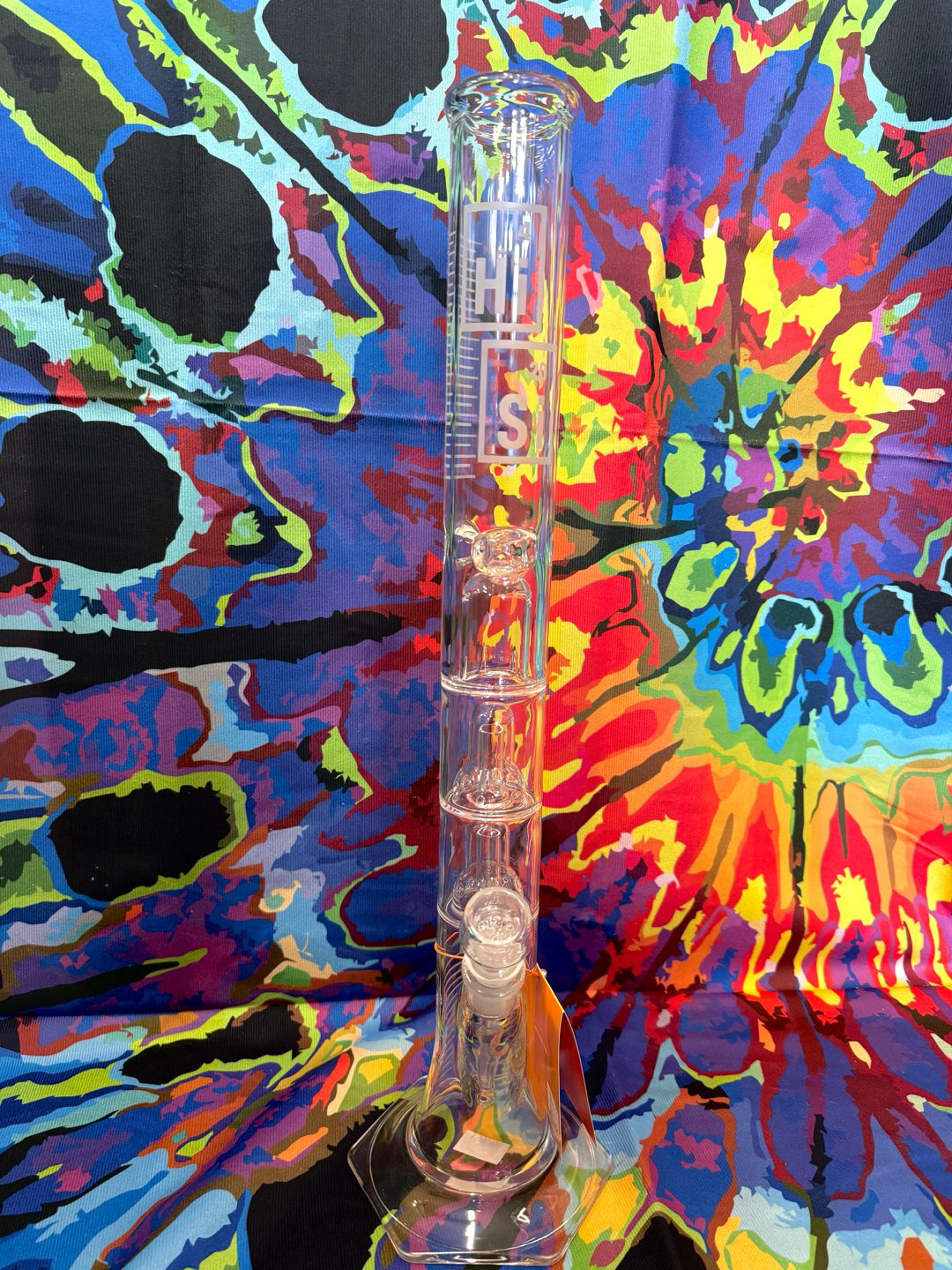 HiSi 20” Triple Bell Perc Straight Tube image 0