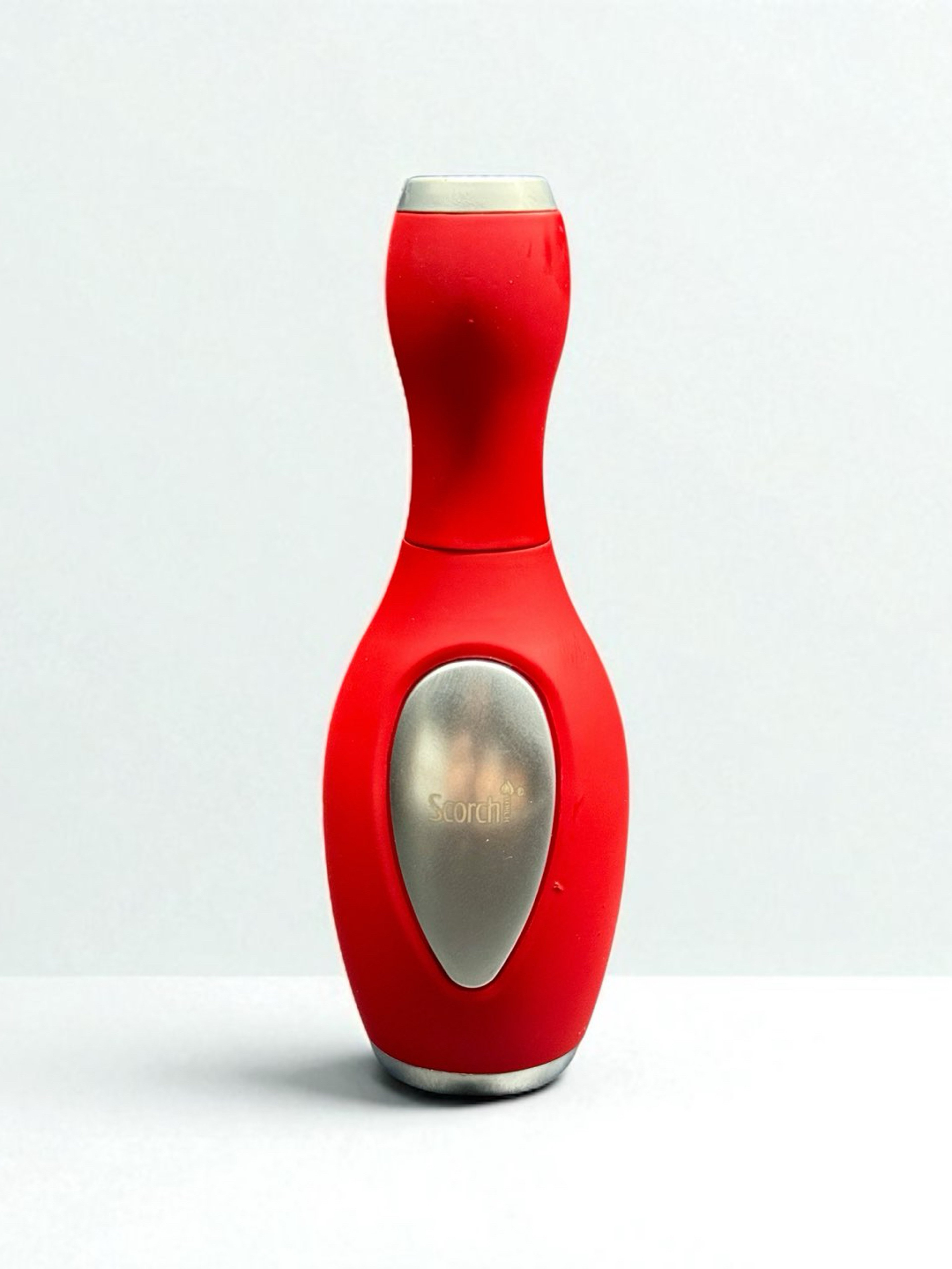 Scorch Torch 61523 – 4” Red Bowling Pin Single Flame Refillable Butane Torch Lighter Powerful Flame image 0