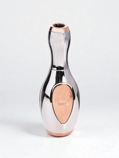 Preview pic of Scorch Torch 61523 – 4” Chrome & Rose Gold Bowling Pin Single Flame Refillable Butane Torch Lighter Powerful Flame