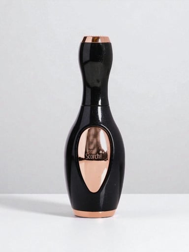 Preview pic of Scorch Torch 61523 – 4” Black & Rose Gold Bowling Pin Single Flame Refillable Butane Torch Lighter Powerful Flame
