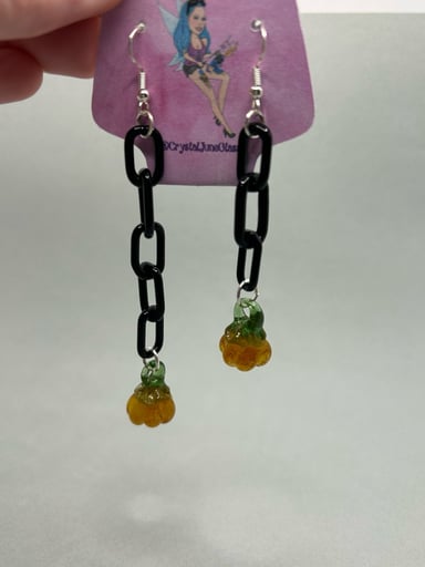 Preview pic of Pumpkin collab earrings