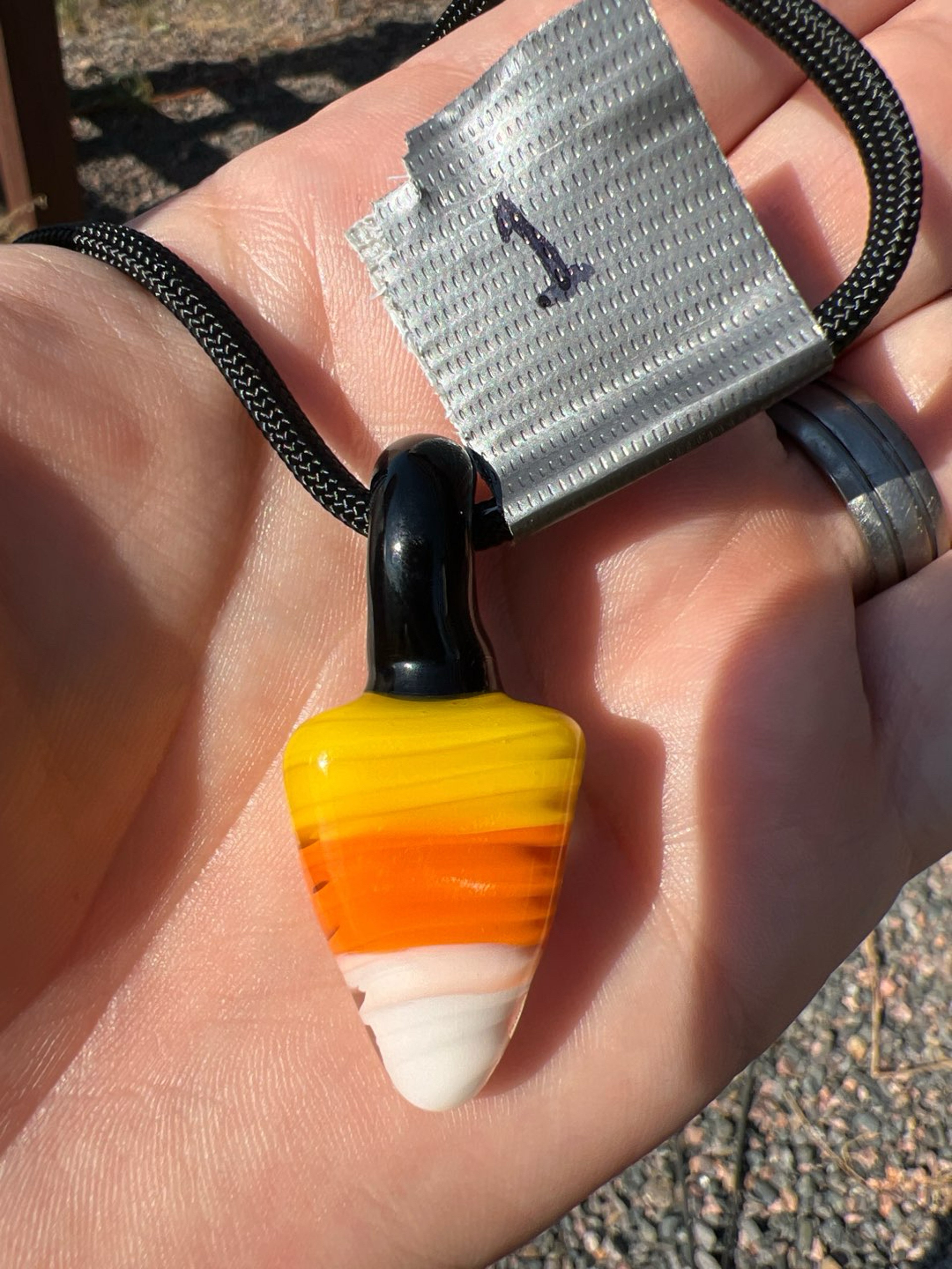 Preview pic of Candy corn pendant