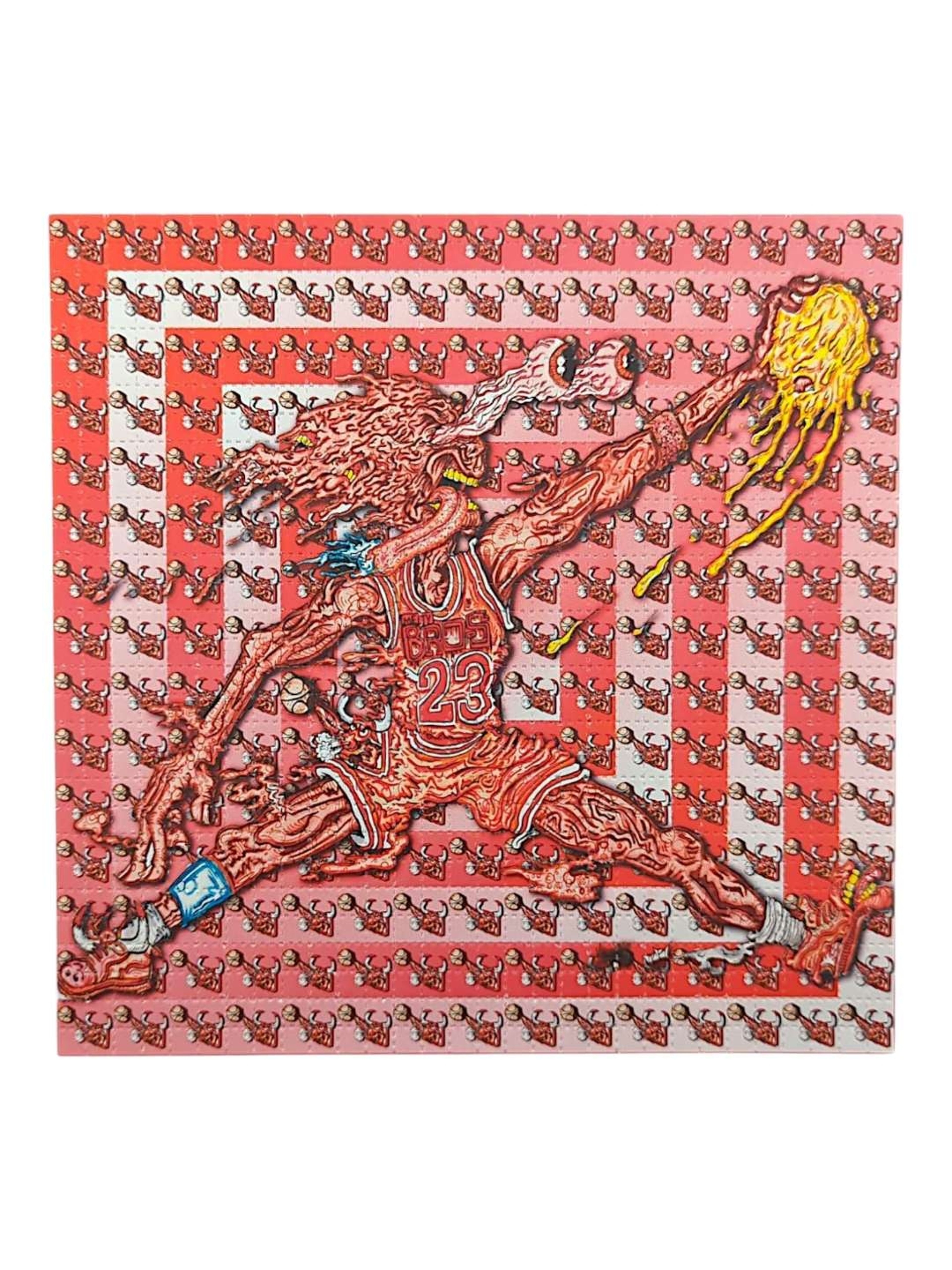Preview pic of Aaron Brooks x Vincent Gordon (Melty Bros) "Melty Jumpman" Blotter Print