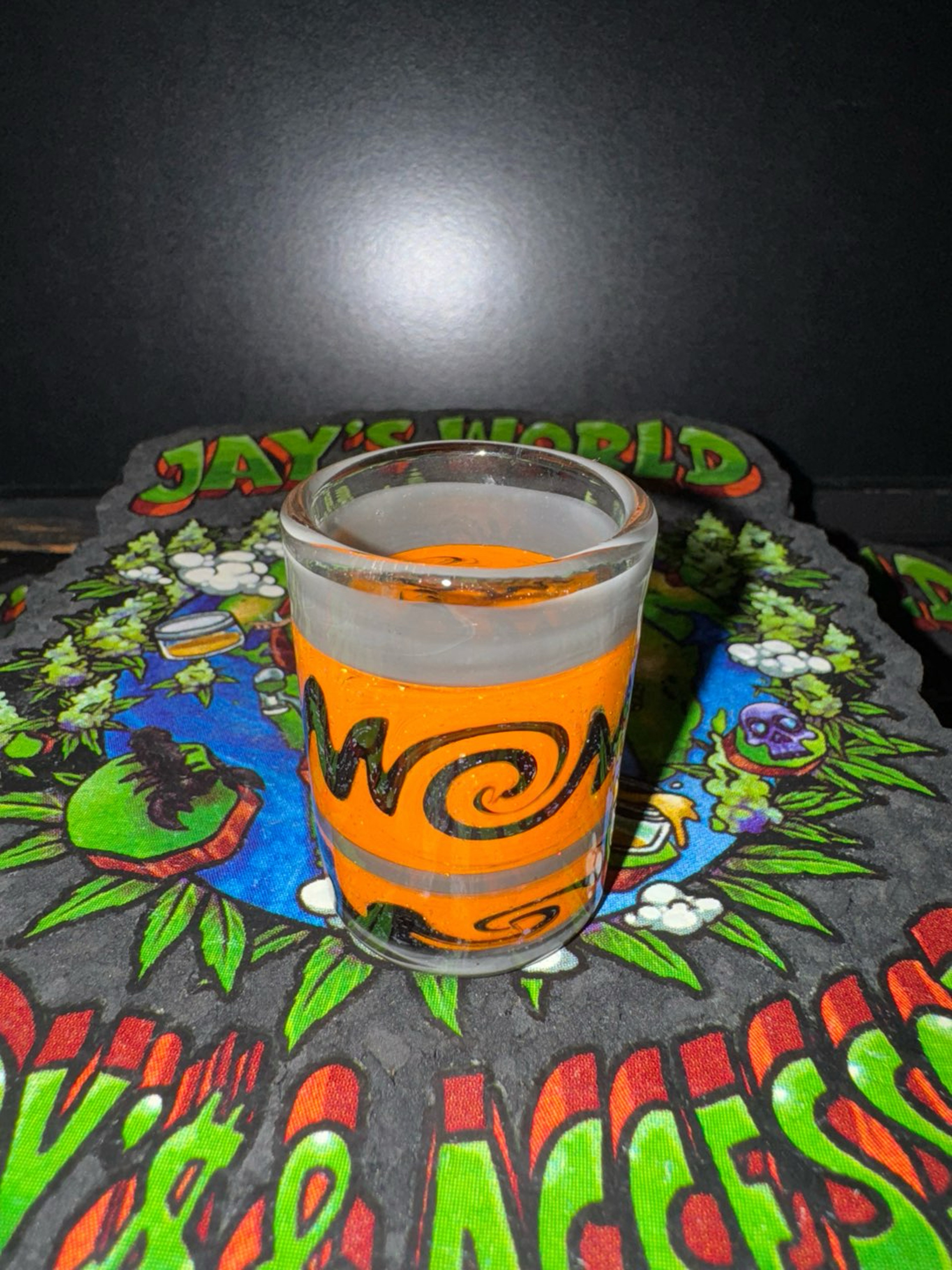 Shurlokholm wigwag shot glass image 0