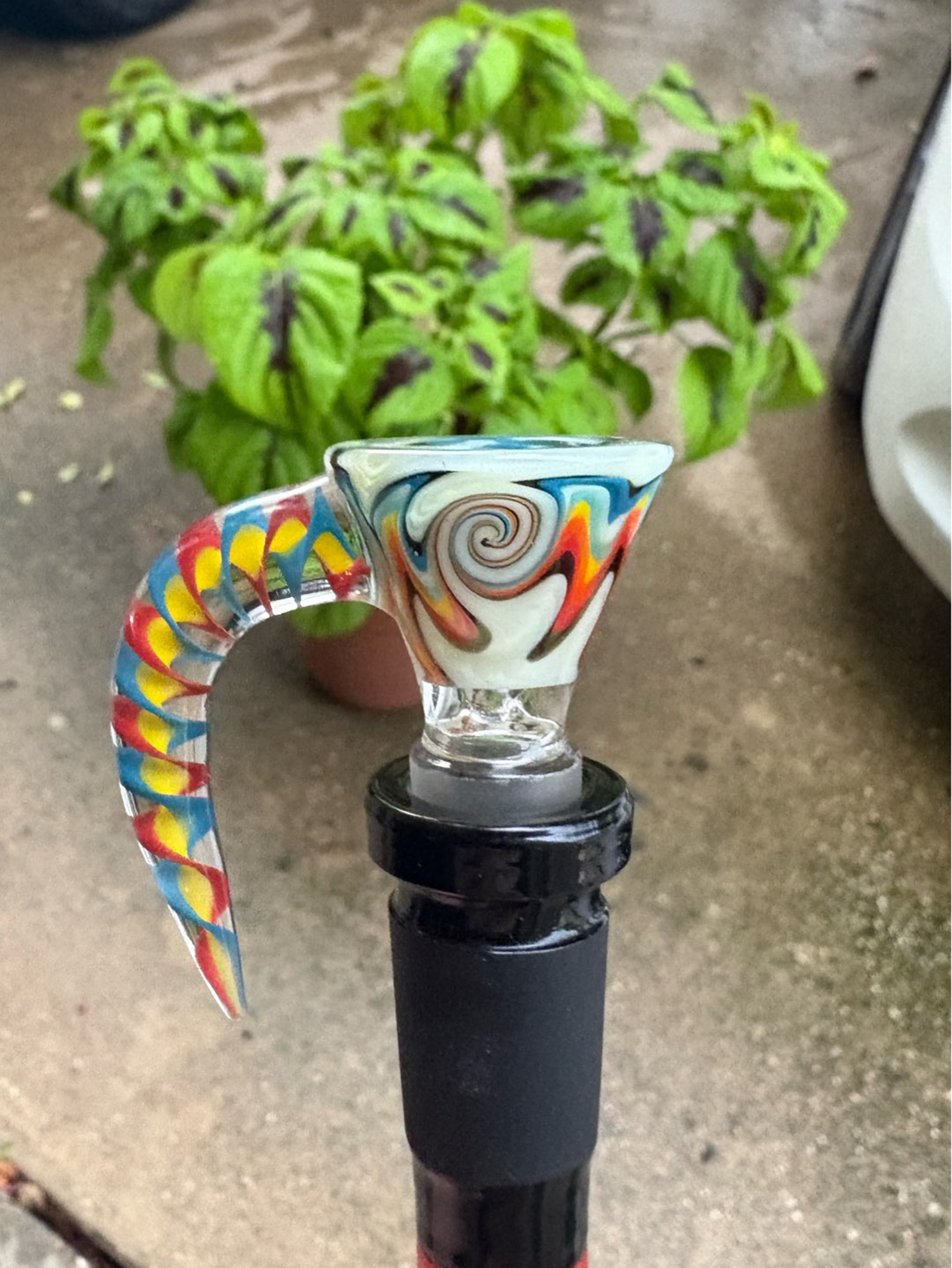 Preview pic of Brand New 14/1 Wig-Wag Martini Slide with Spiral Color Horn
