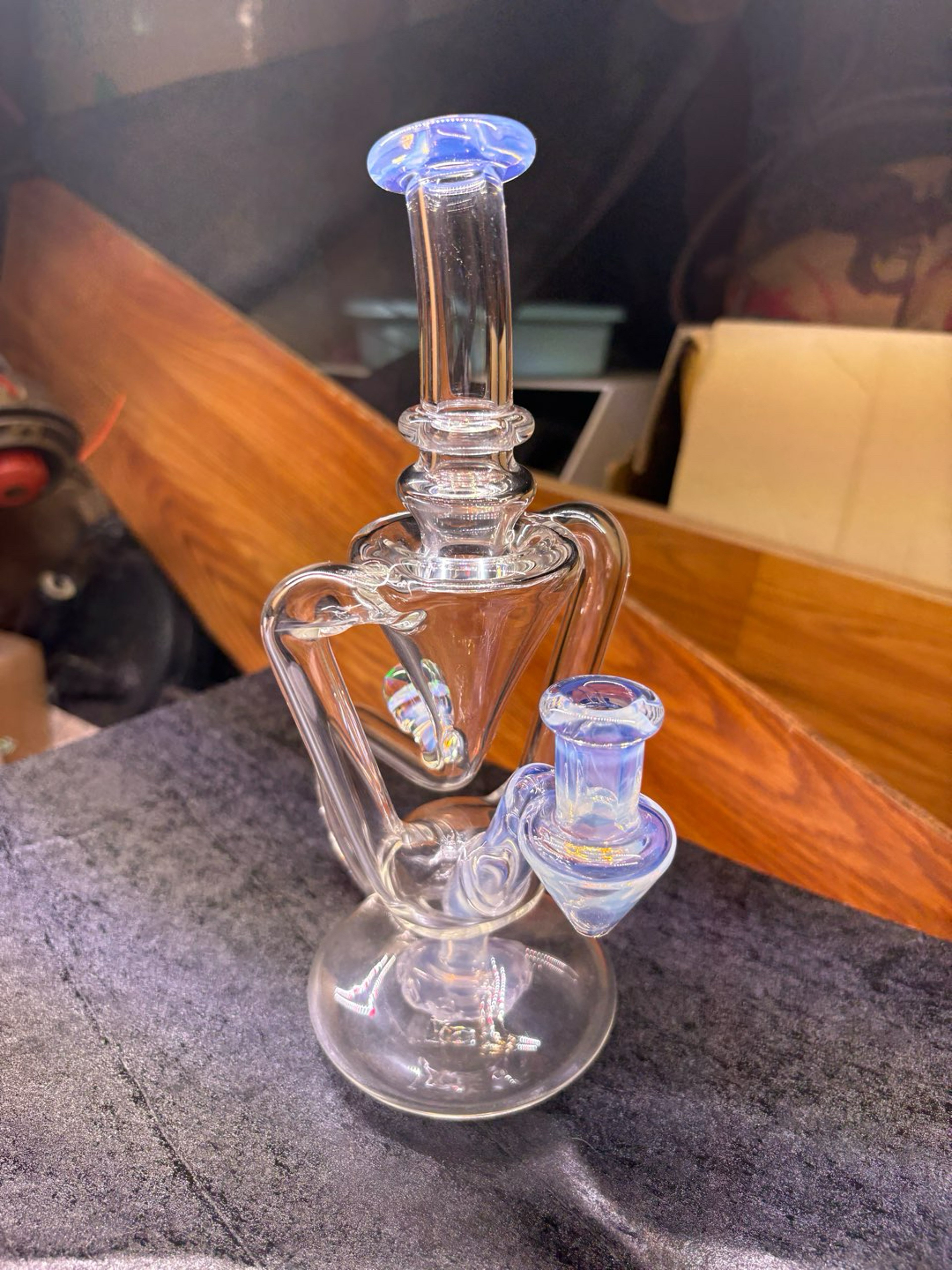 Preview pic of Boogie Glass Dual Up-Take Recycler with full Ghost Accents 👻