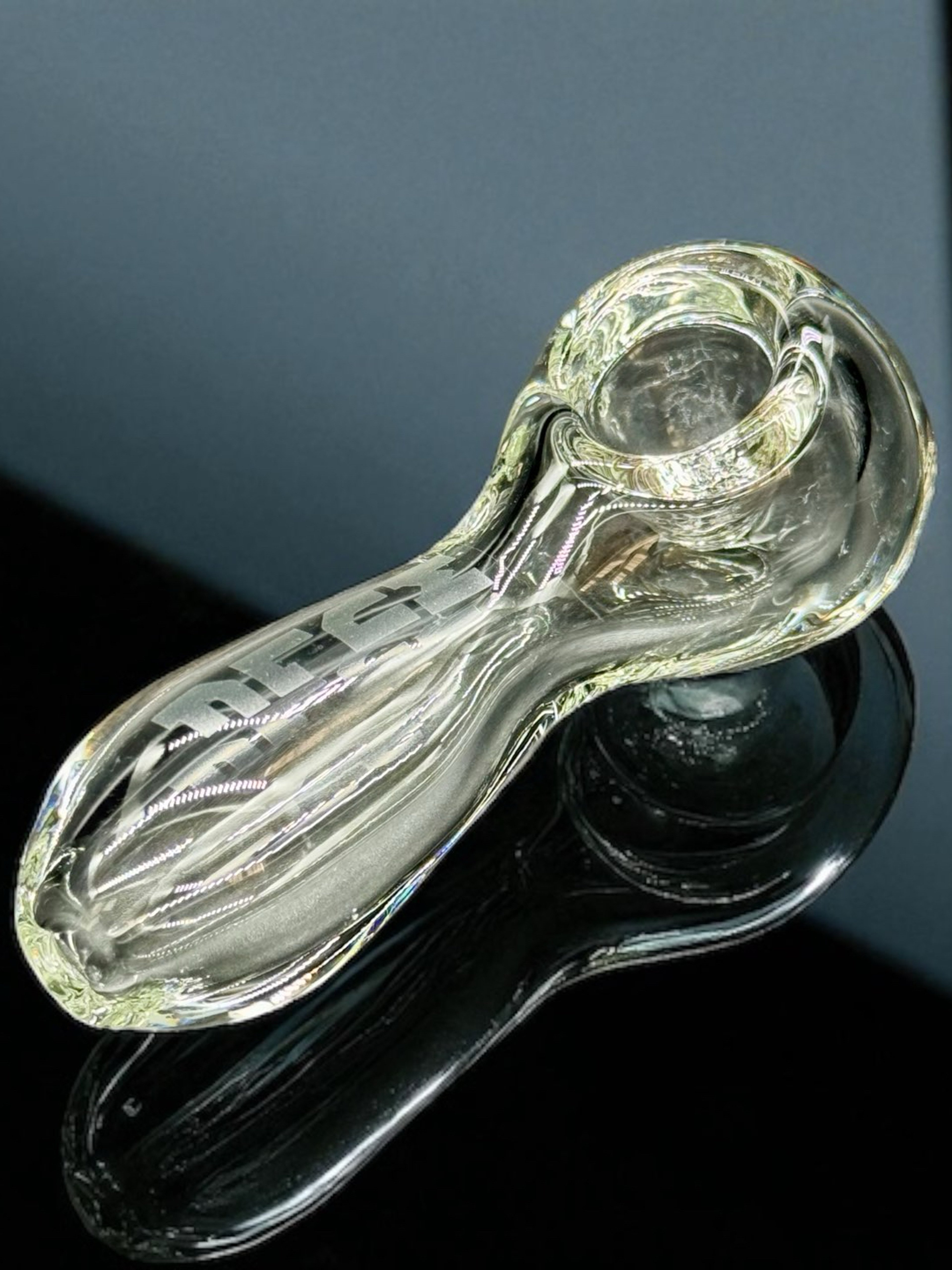 Wulf 4” Hand Blown Glass Pipe – Clear – Thick & Durable with Gift Box image 0