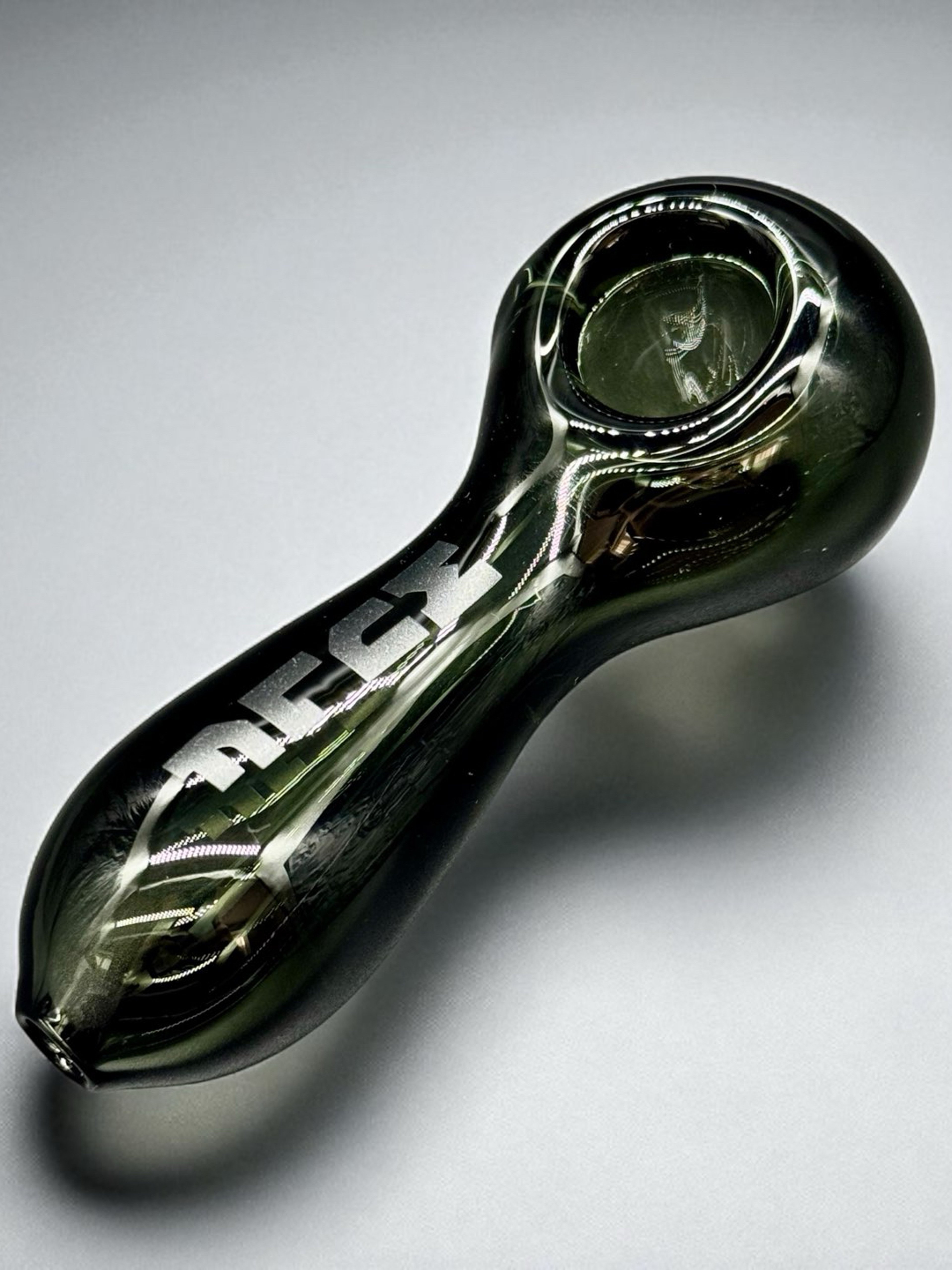Wulf 4” Hand Blown Glass Pipe – Black – Thick & Durable with Gift Box image 0