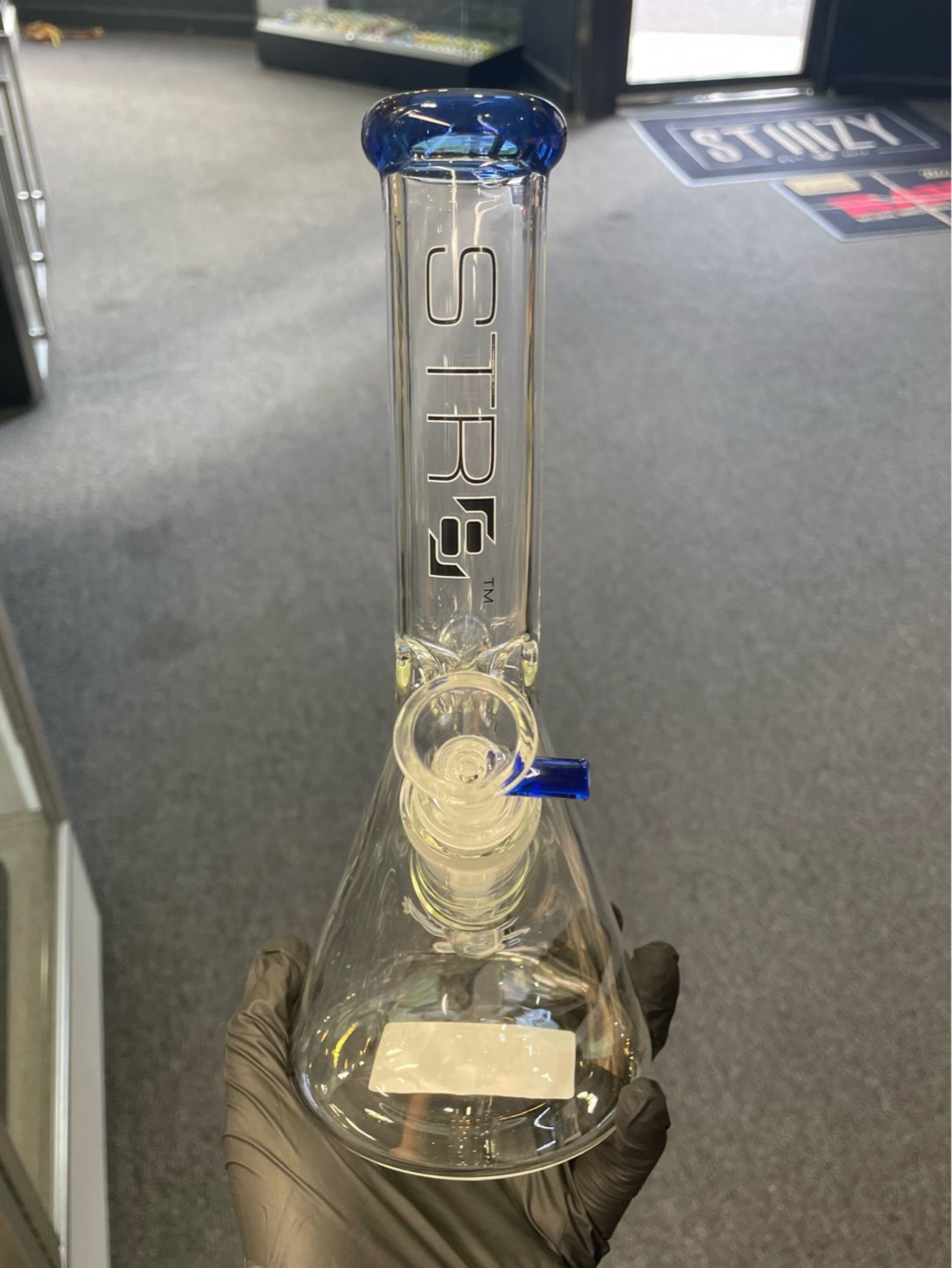 Preview pic of Str8 10” Beaker W/ Ice Catch Blue