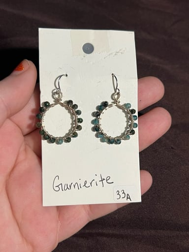 Preview pic of Garnierite earrings