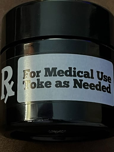 Preview pic of 420 Jars BLACK Medicine Jar Glass Herbal Storage