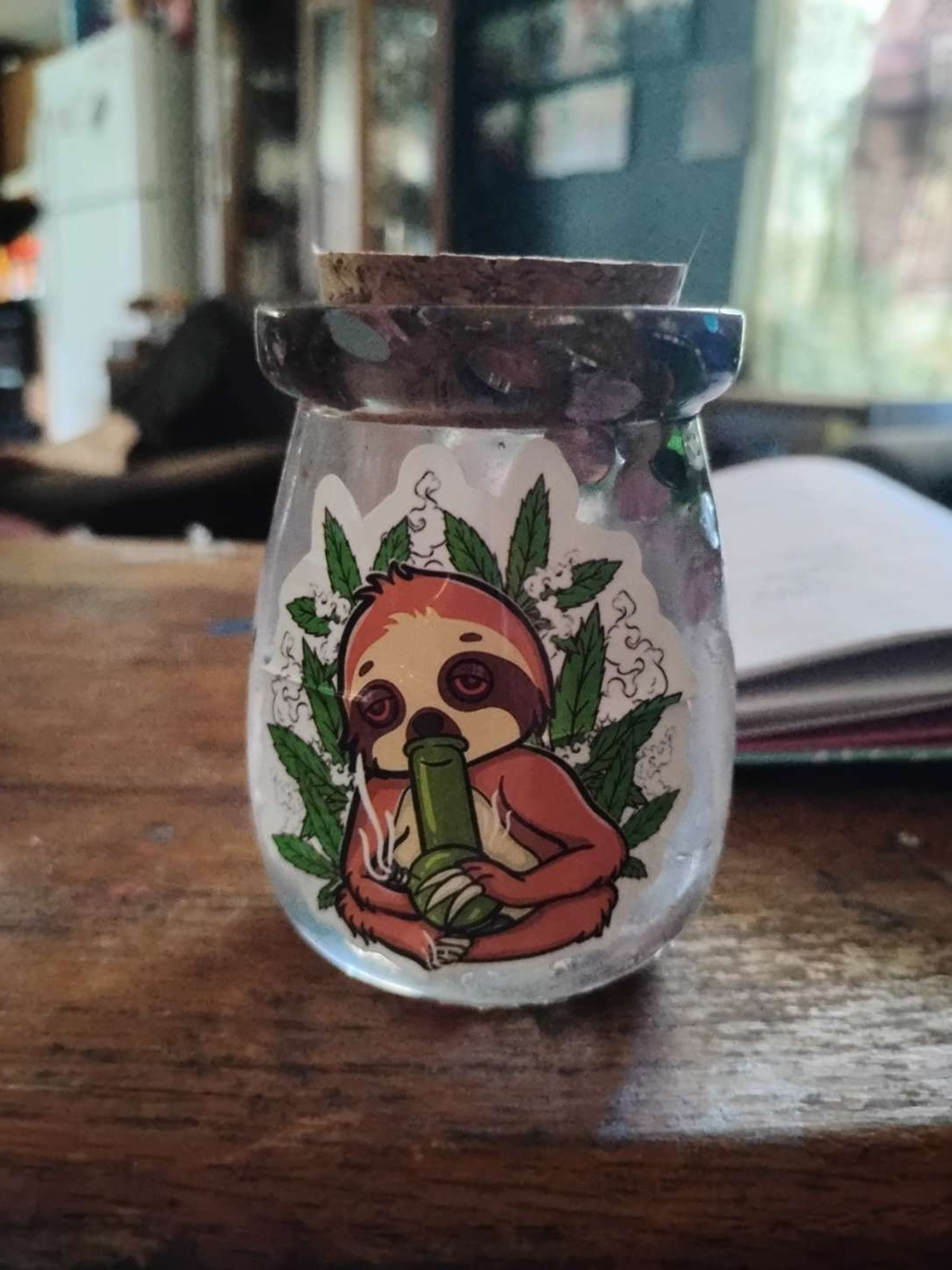 Handmade sloth Pot jar image 0