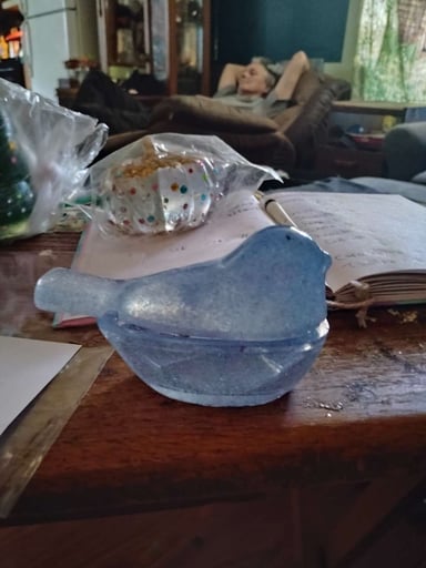 Preview pic of Handmade blue bird jar