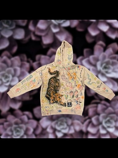 Preview pic of Trevy Metal “Eye of the Tiger” XL Sketch Hoodie