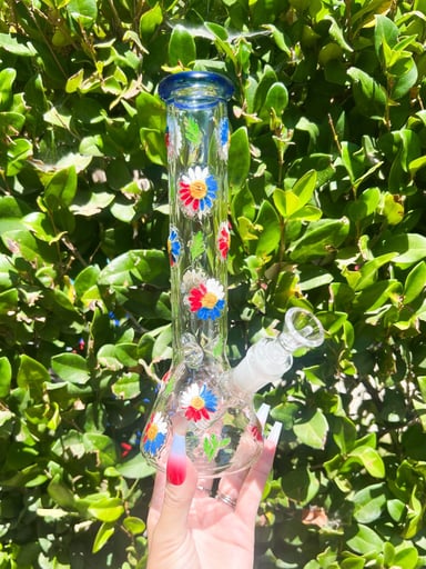 Preview pic of Red White & Blue Dried Floal 10 Inch Beaker Bong