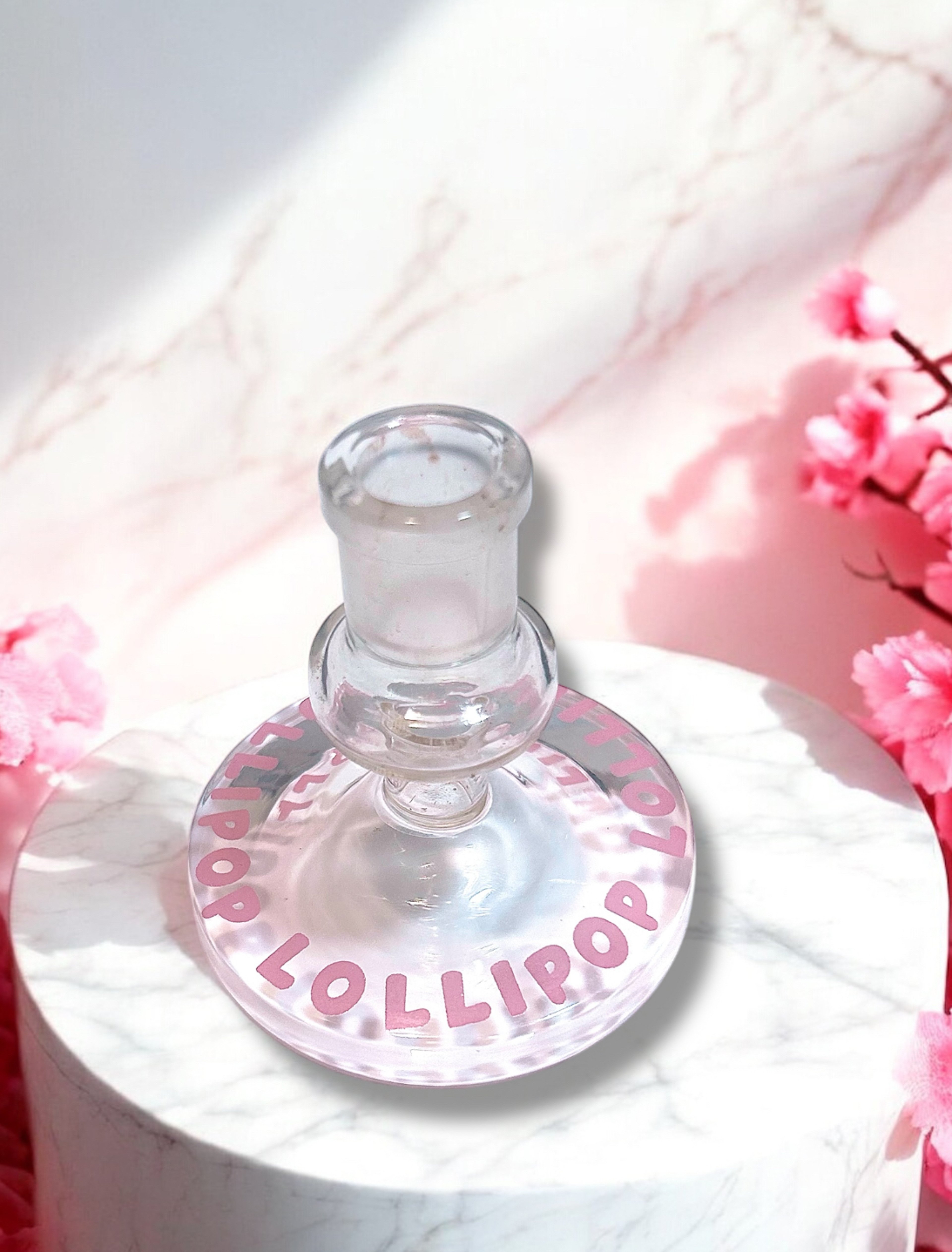LollipOp Thick Glass 14mm Female Stand in Pink image 0