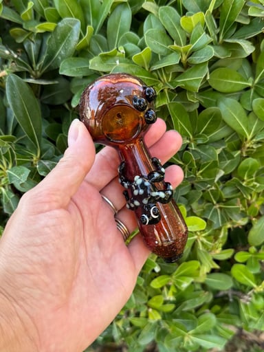 Preview pic of Black Octopus Glass Hand Pipe