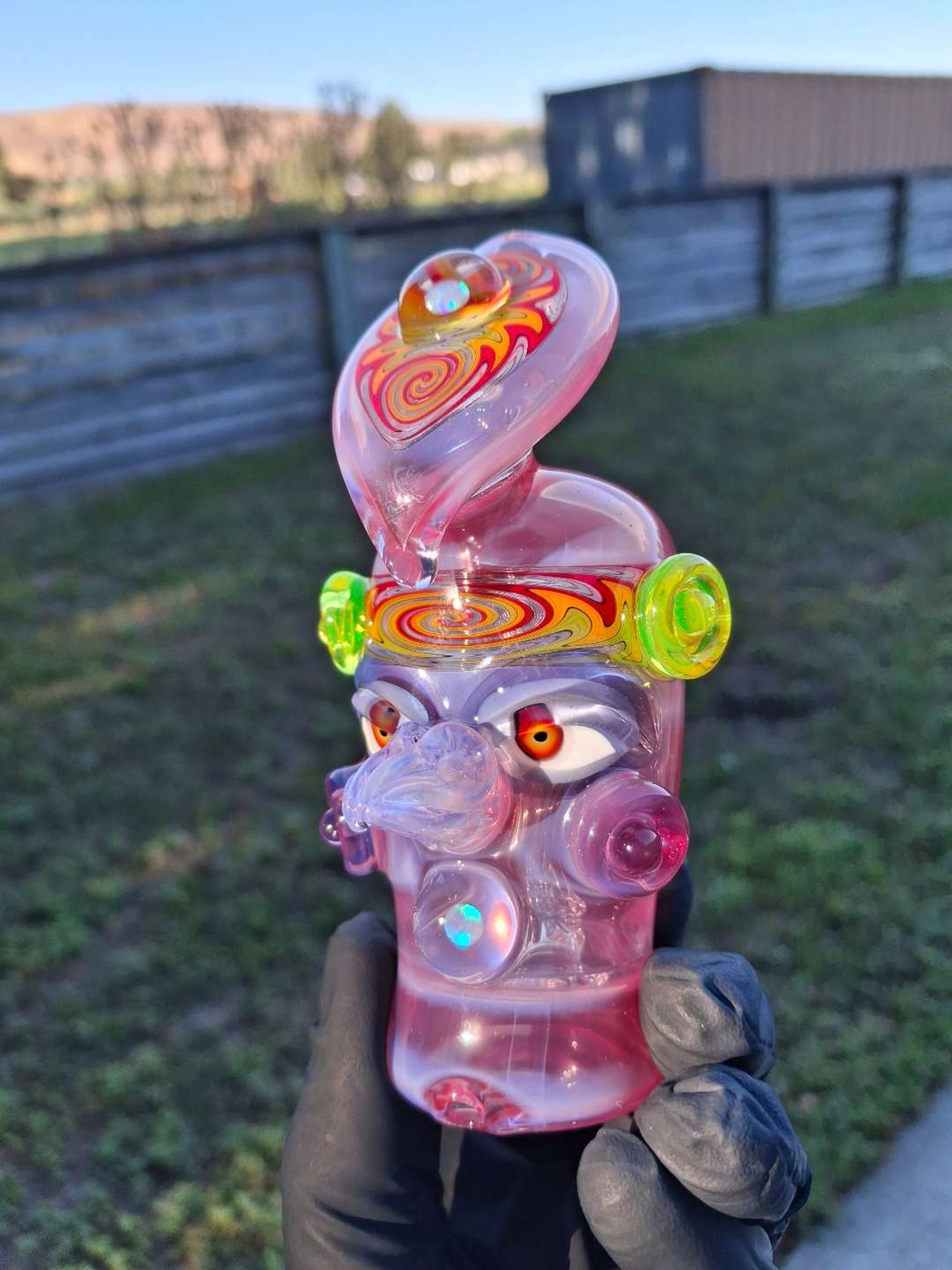 Purple Totem Bird Wet Puffco Top image 0