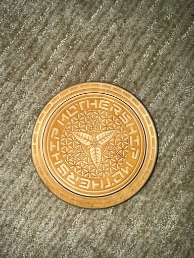 Preview pic of Mothership - 5” Wooden Launch Pad Coaster Original Design