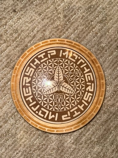 Preview pic of Mothership - 7” Wooden Launch Pad Coaster Original Design