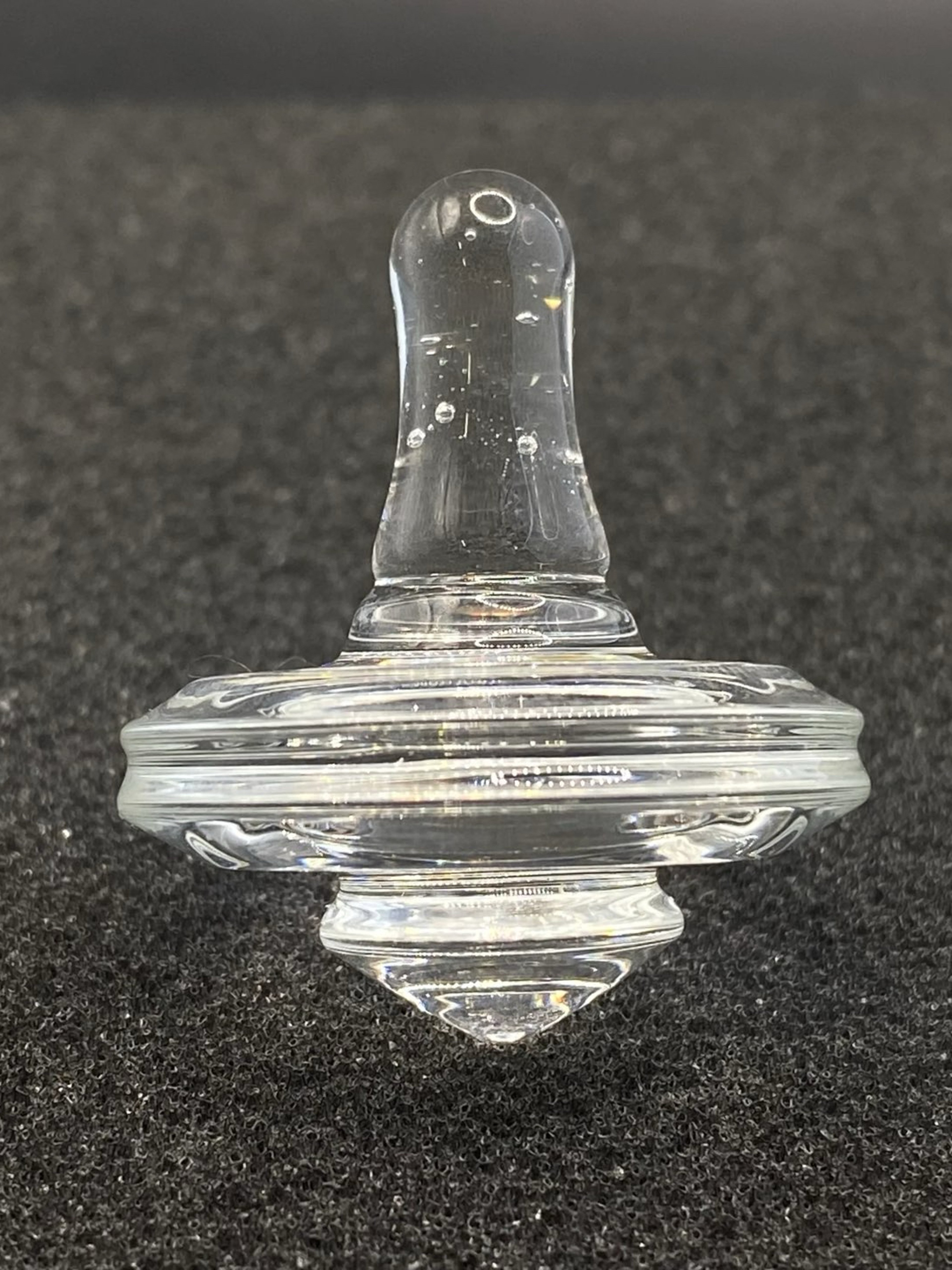 Clear Terp Slurper Cap by The Beardless Menace - Spinner Top image 0