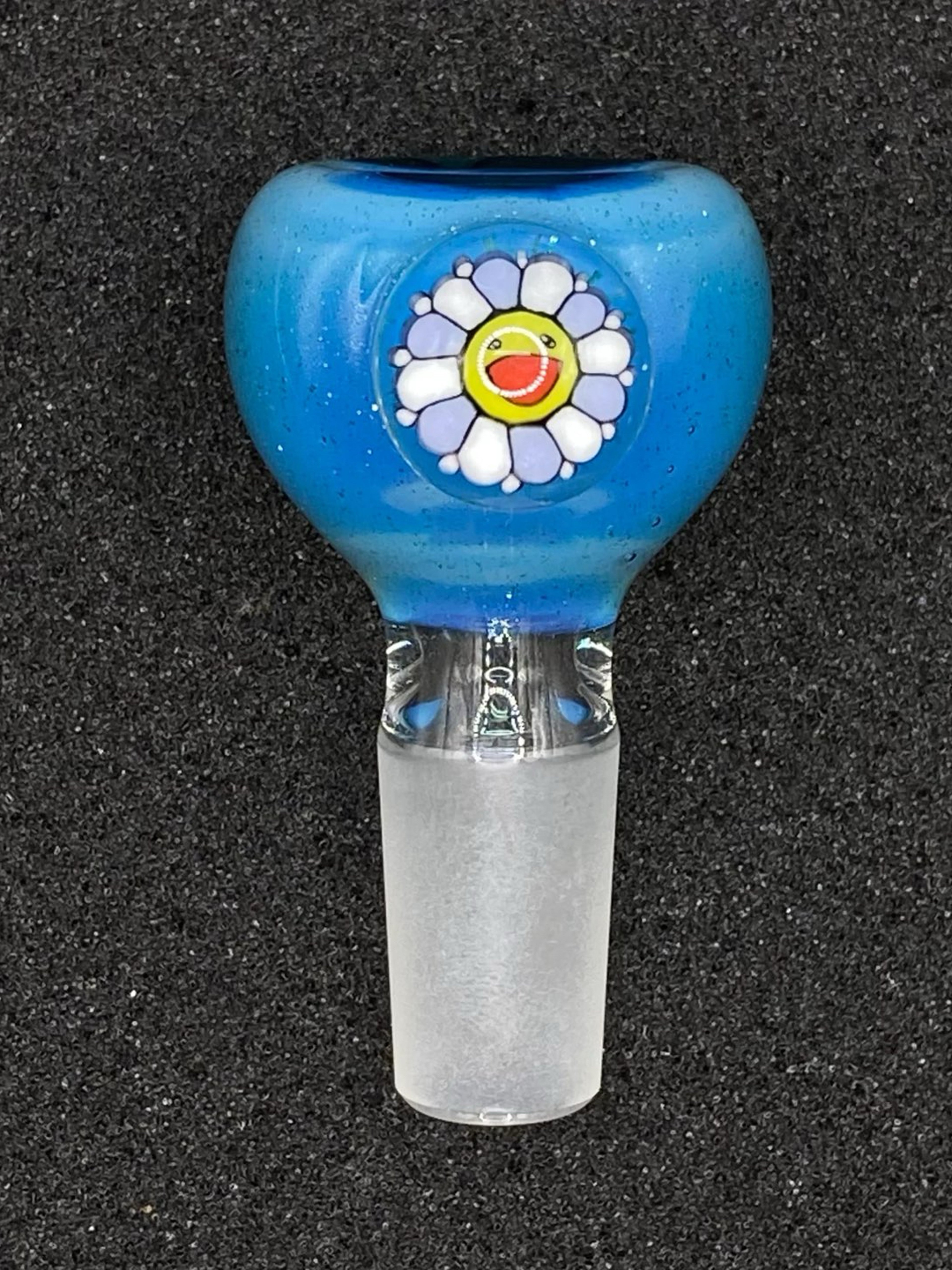 Keys Glass - 14mm Single Hole Murakami Flower Glass Bowl Slide image 0