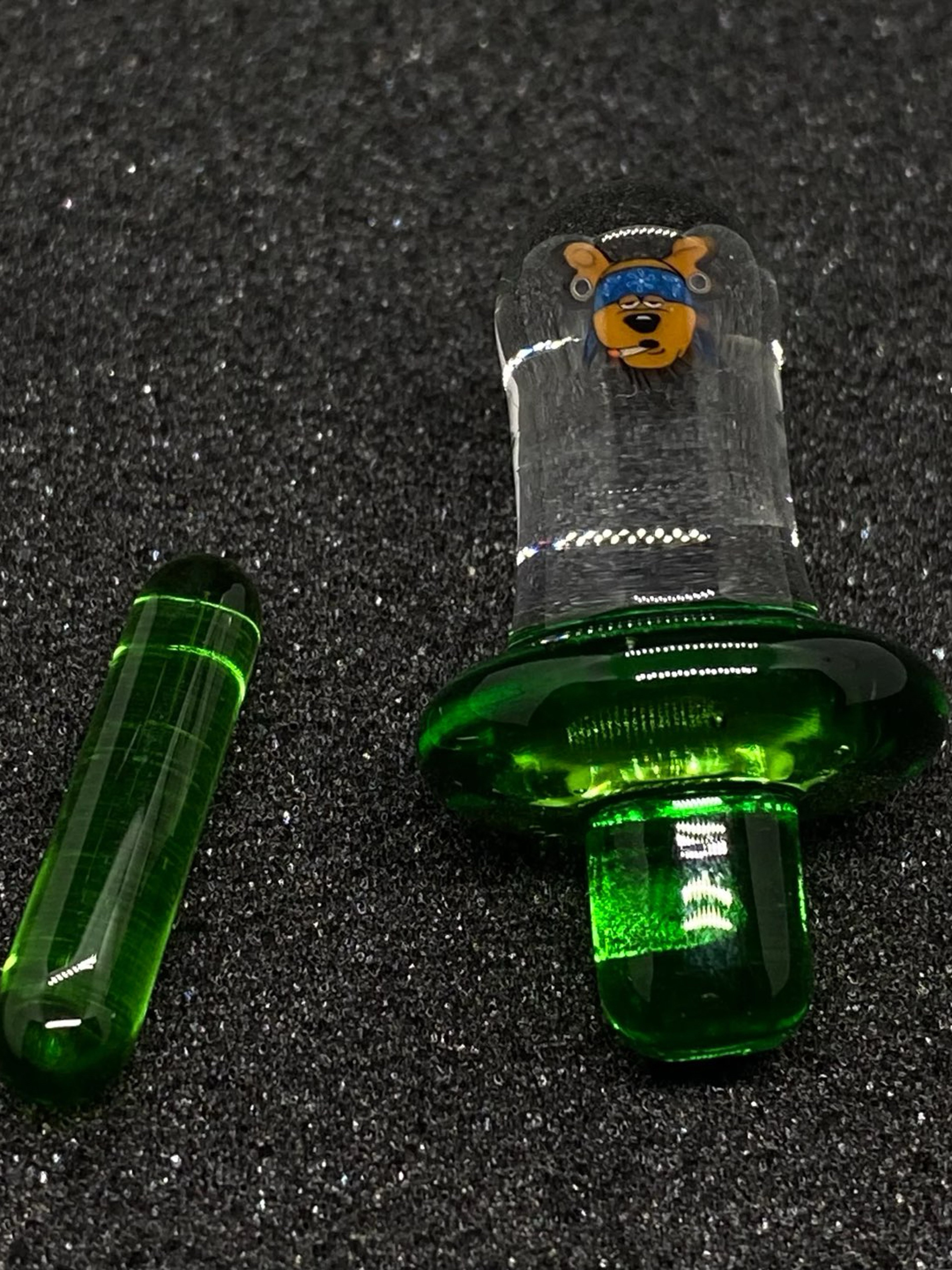 Keys Glass - Scooby Doo Portland Green Control Tower Plug Cap Set image 0