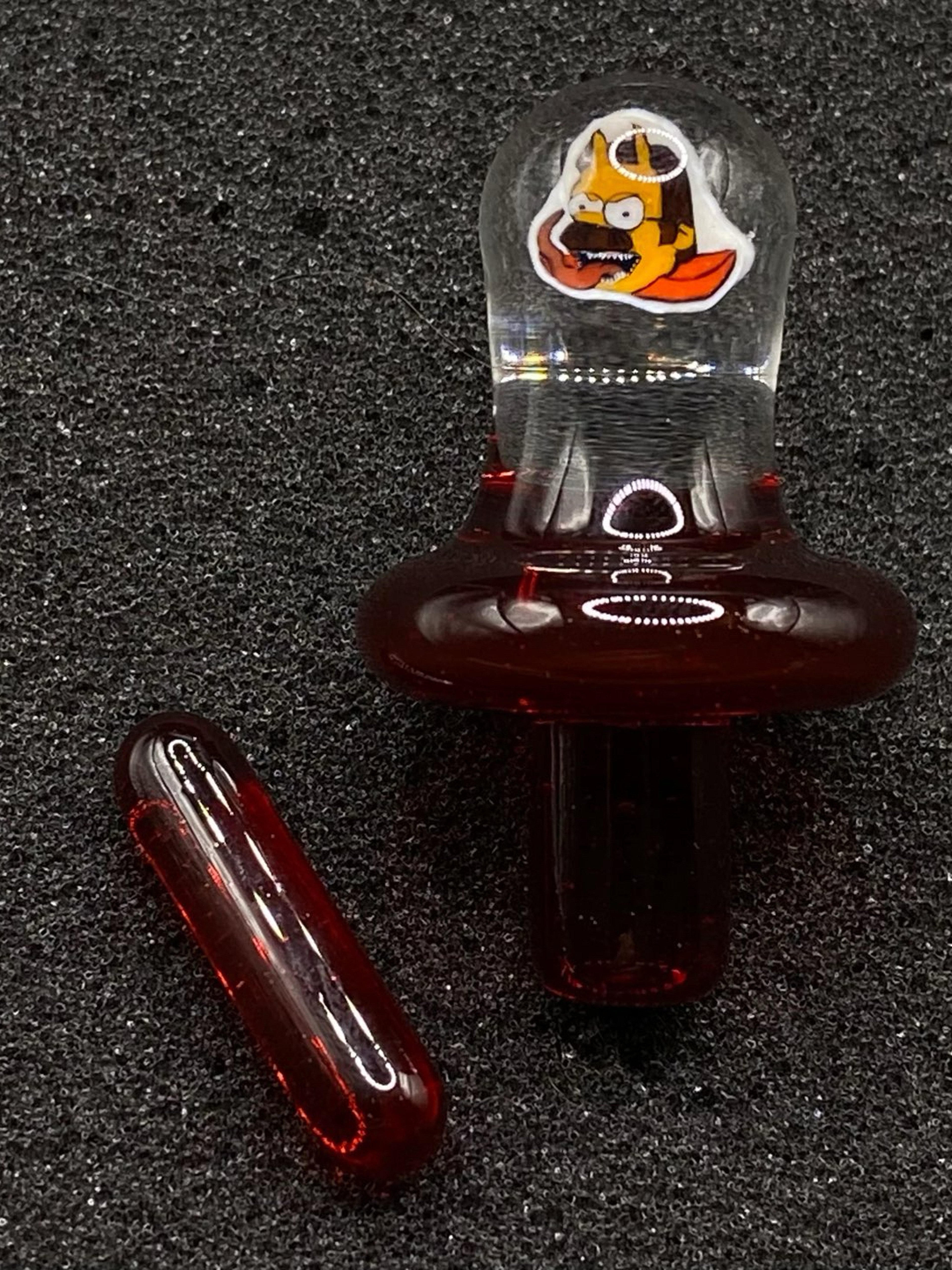 Keys Glass - Evil Flanders Ruby Slippers Control Tower Plug Cap Set image 0