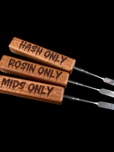 Preview pic of 3 x Premium Wood Dab Tools (Hash, Rosin, Mids)