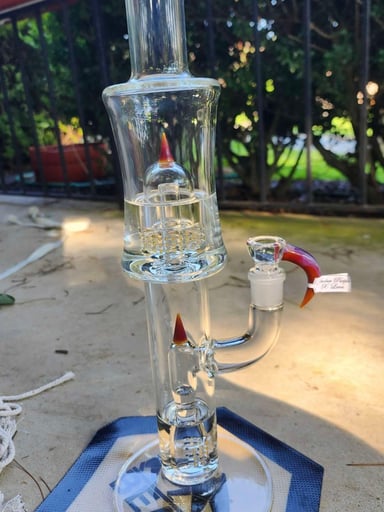 Preview pic of Soveriegnty Glass Reduced Fixed 180 to 75mm Grid Dome w/Amber Purple x Lava Accents × 1