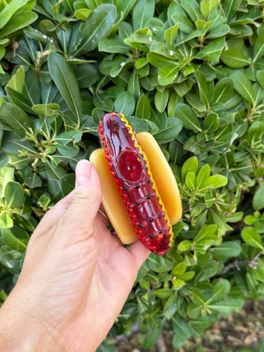 Preview pic of Hotdog Glass Hand Pipe