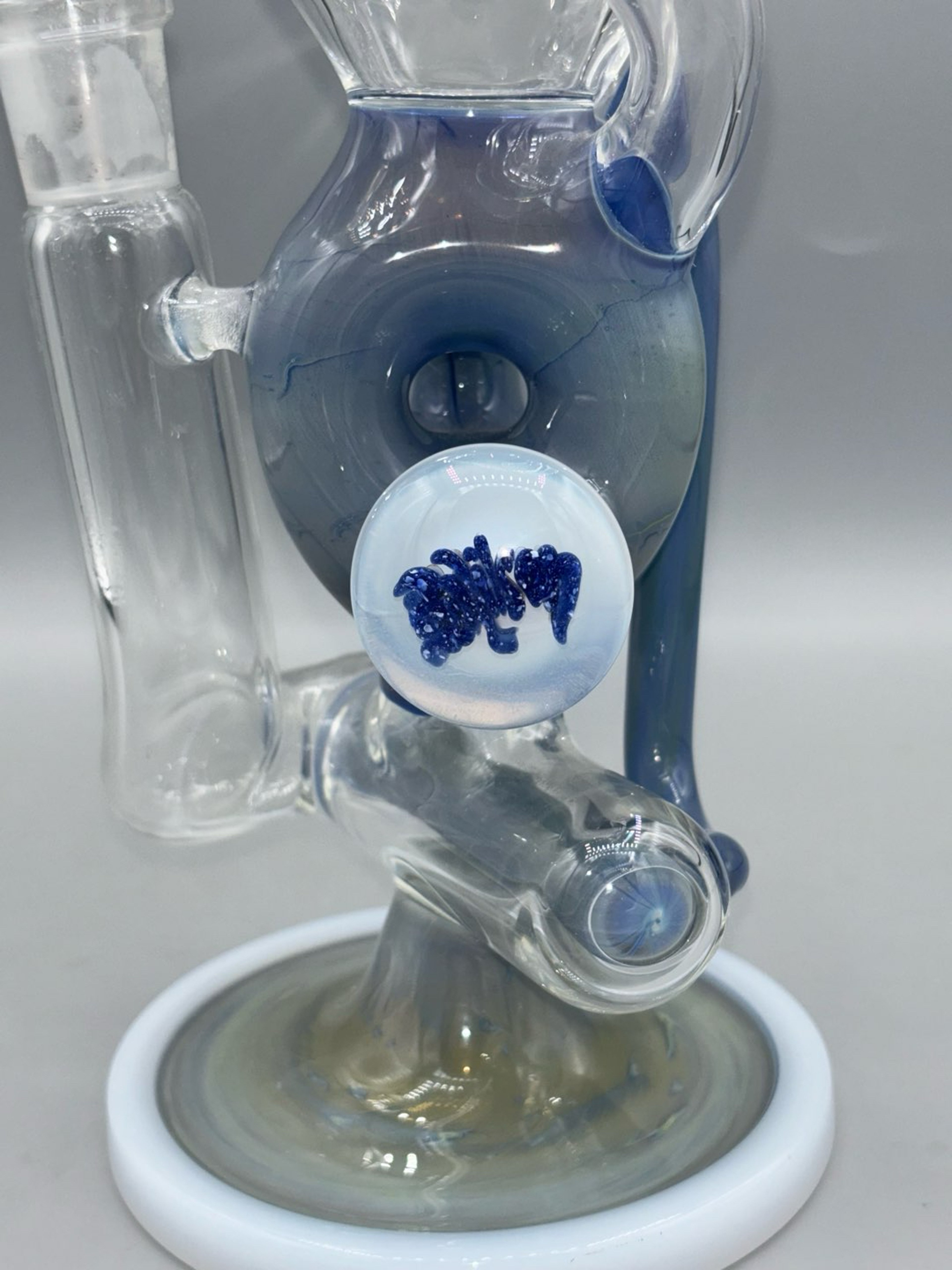 2020 Ben Wilson Glass Stemless Inline Recycler W/ Triple Donut Splashguard image 0