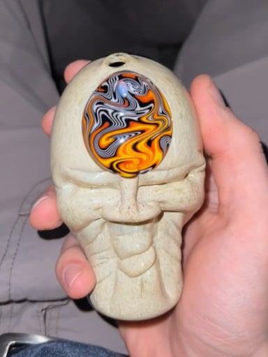 Preview pic of (Trade 4 Tube/Slide) GlassArtByShaggy x Sir Pyro shrunken head