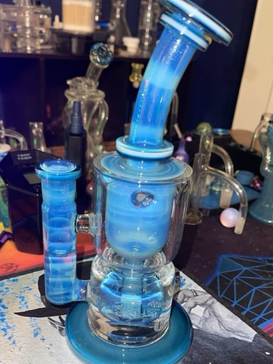 Preview pic of FatBoyGlass Ghost over Blue Stardust
