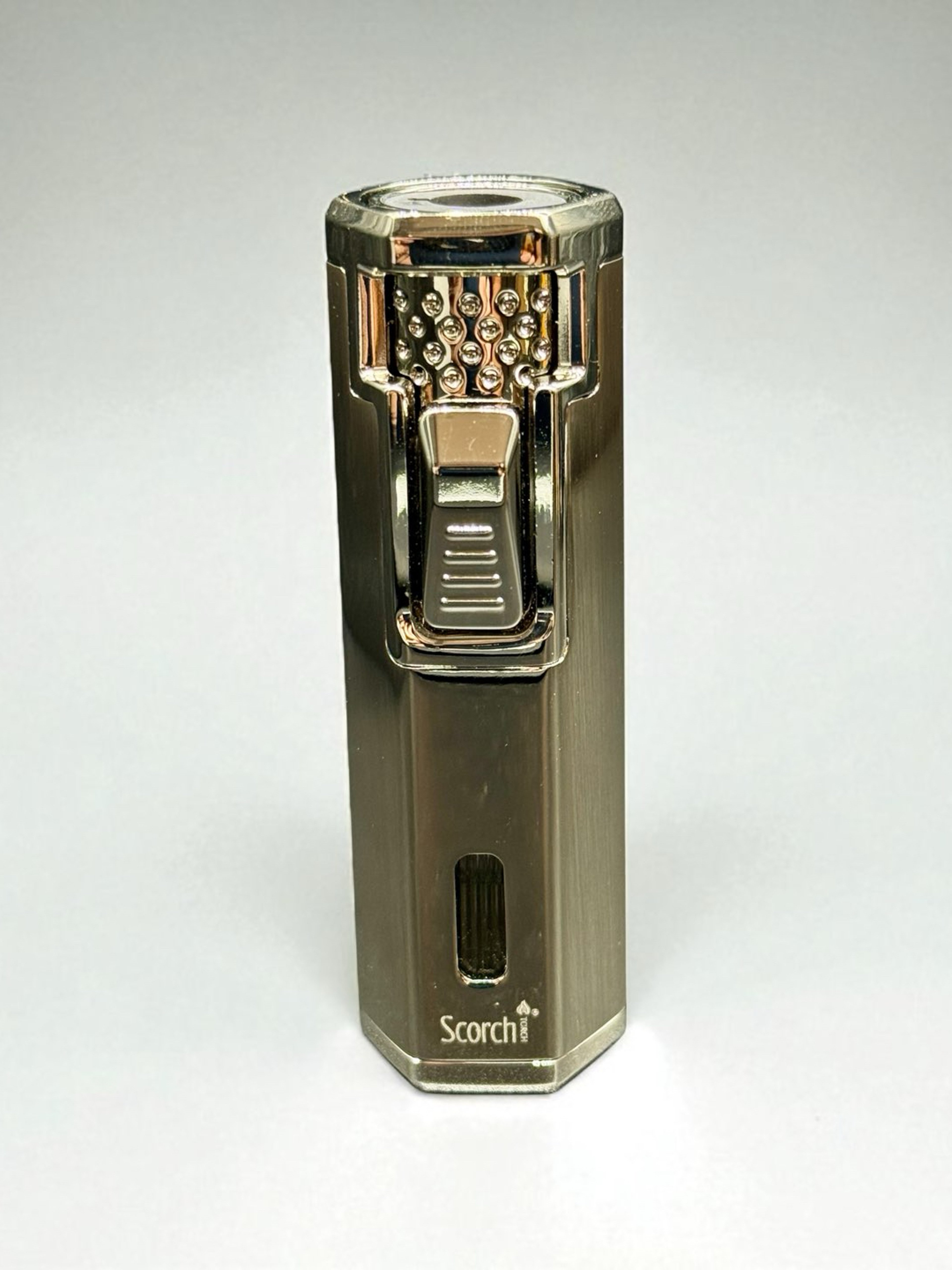 Preview pic of Scorch Torch 61808 – Heavy Duty Single Flame Torch Lighter (Silver) – Ships Prefilled with Butane