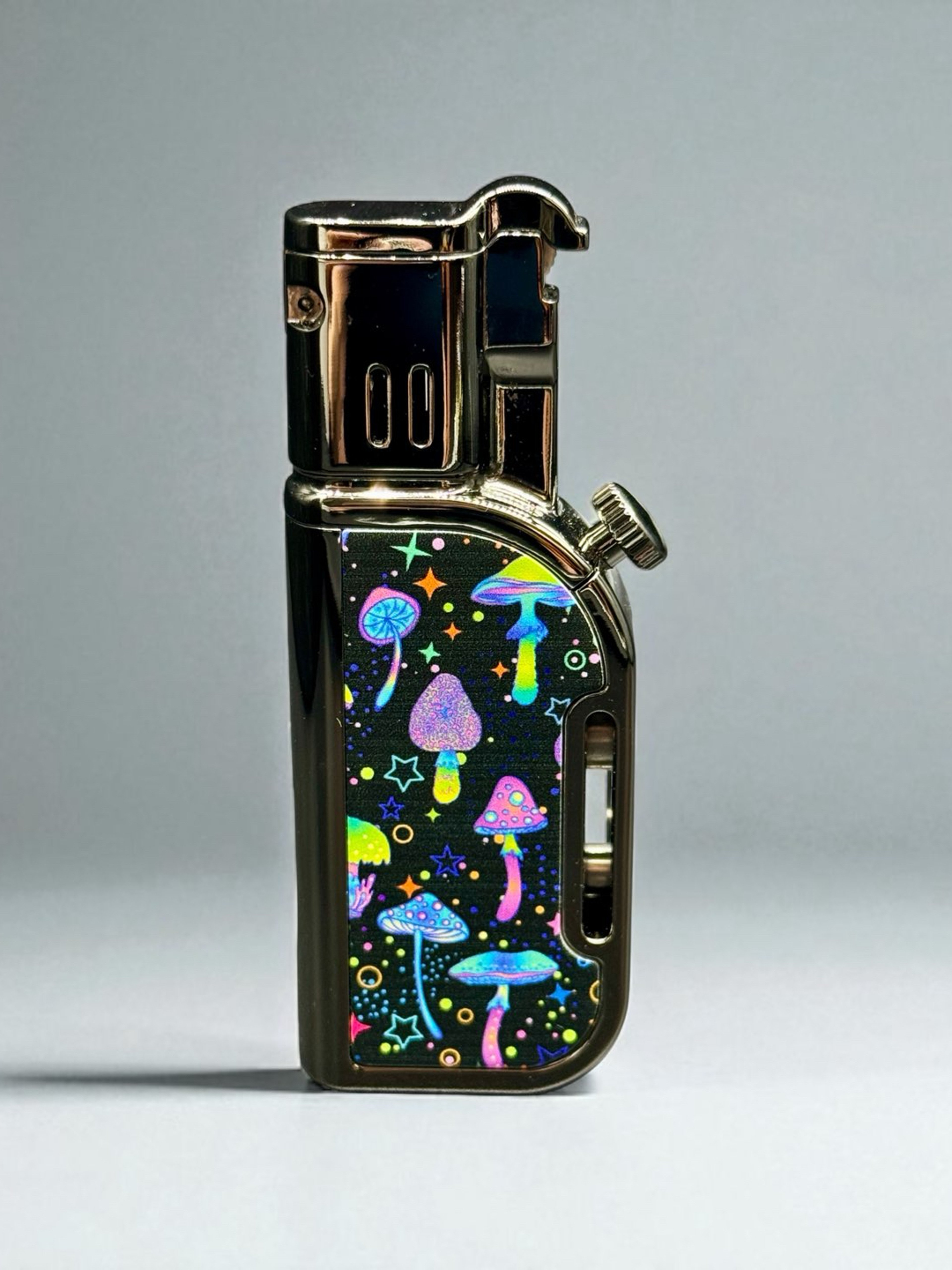 Preview pic of Scorch Torch 61805 – 2-in-1 Refillable Butane Lighter with Torch, Cigar Punch & Mushroom Design – Ships Prefilled