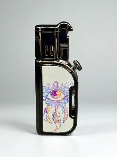 Preview pic of Scorch Torch 61805 – 2-in-1 Refillable Butane Lighter with Torch, Cigar Punch & Eye Design – Ships Prefilled