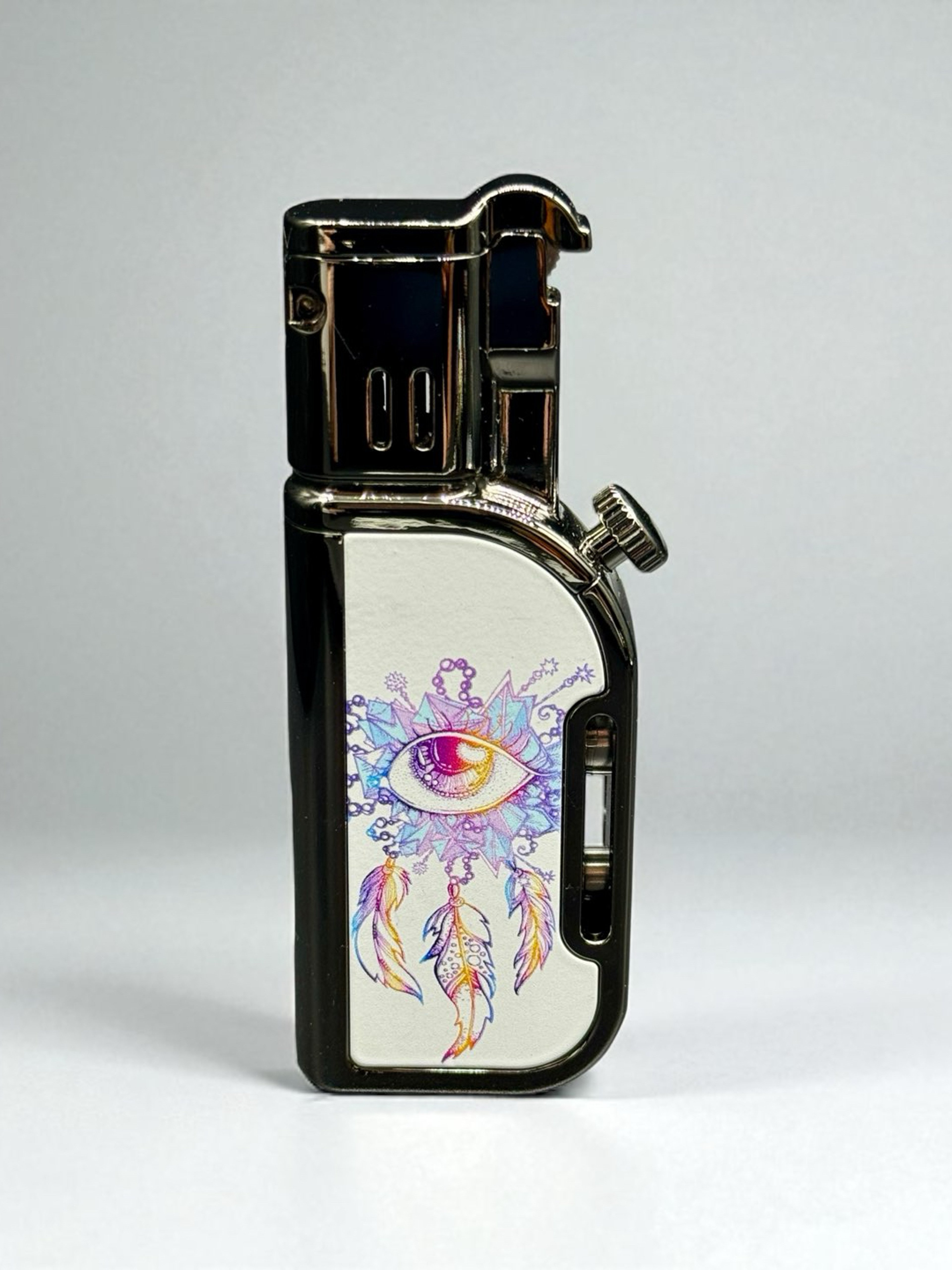 Preview pic of Scorch Torch 61805 – 2-in-1 Refillable Butane Lighter with Torch, Cigar Punch & Eye Design – Ships Prefilled