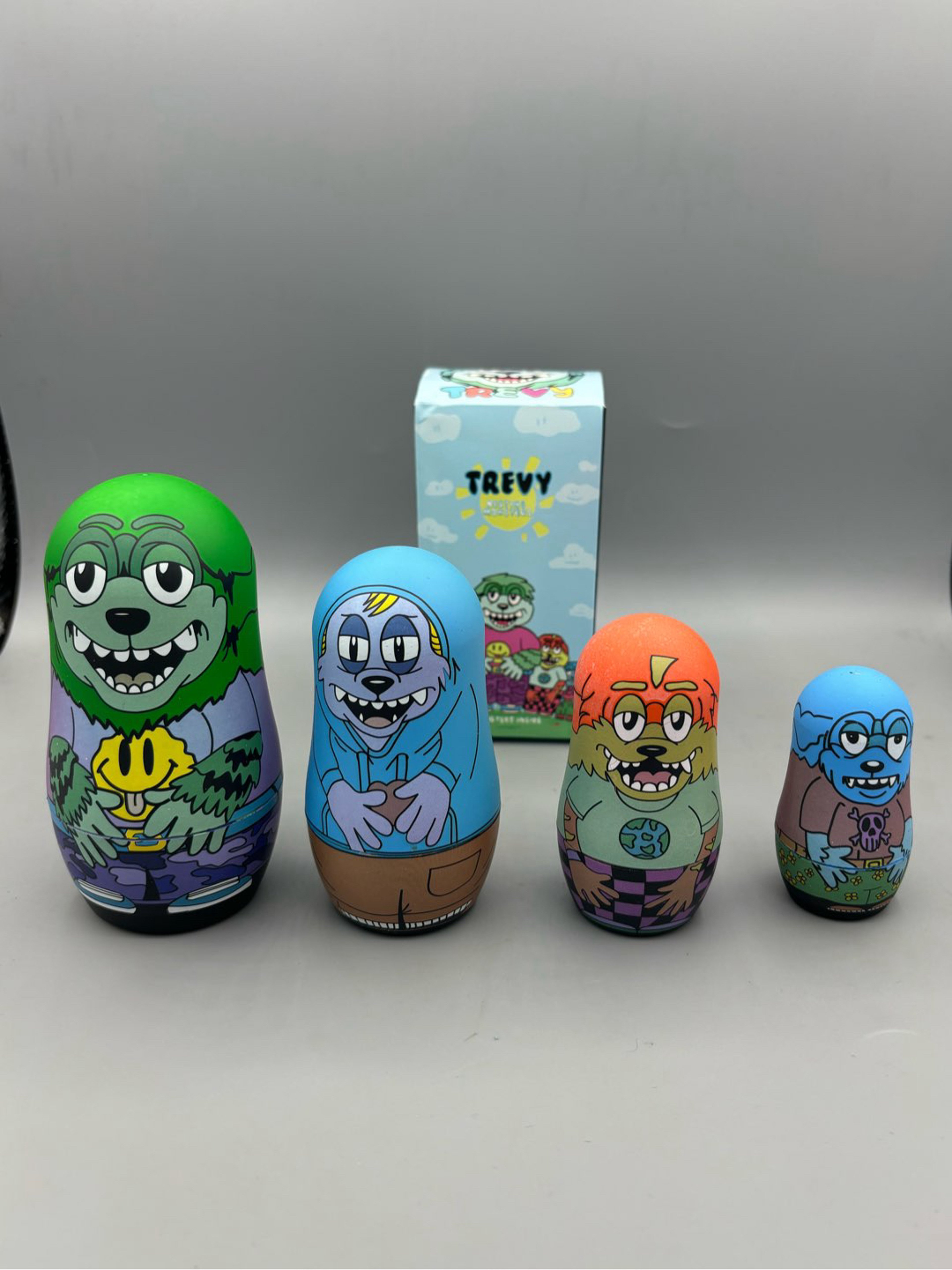 Preview pic of Trevy Metal Monster Nesting Dolls | LE 5/25!