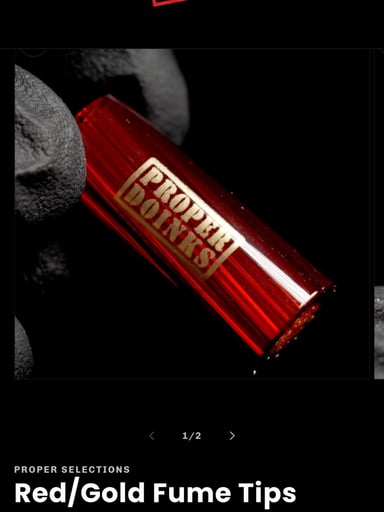 Preview pic of Proper Doinks Red / Gold Fume Tip