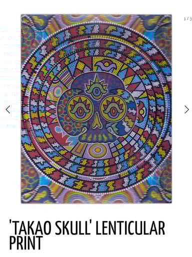 Preview pic of #1 GRAIL “Takao Skull” Lenticular Print | #1/22 SIGNED!!