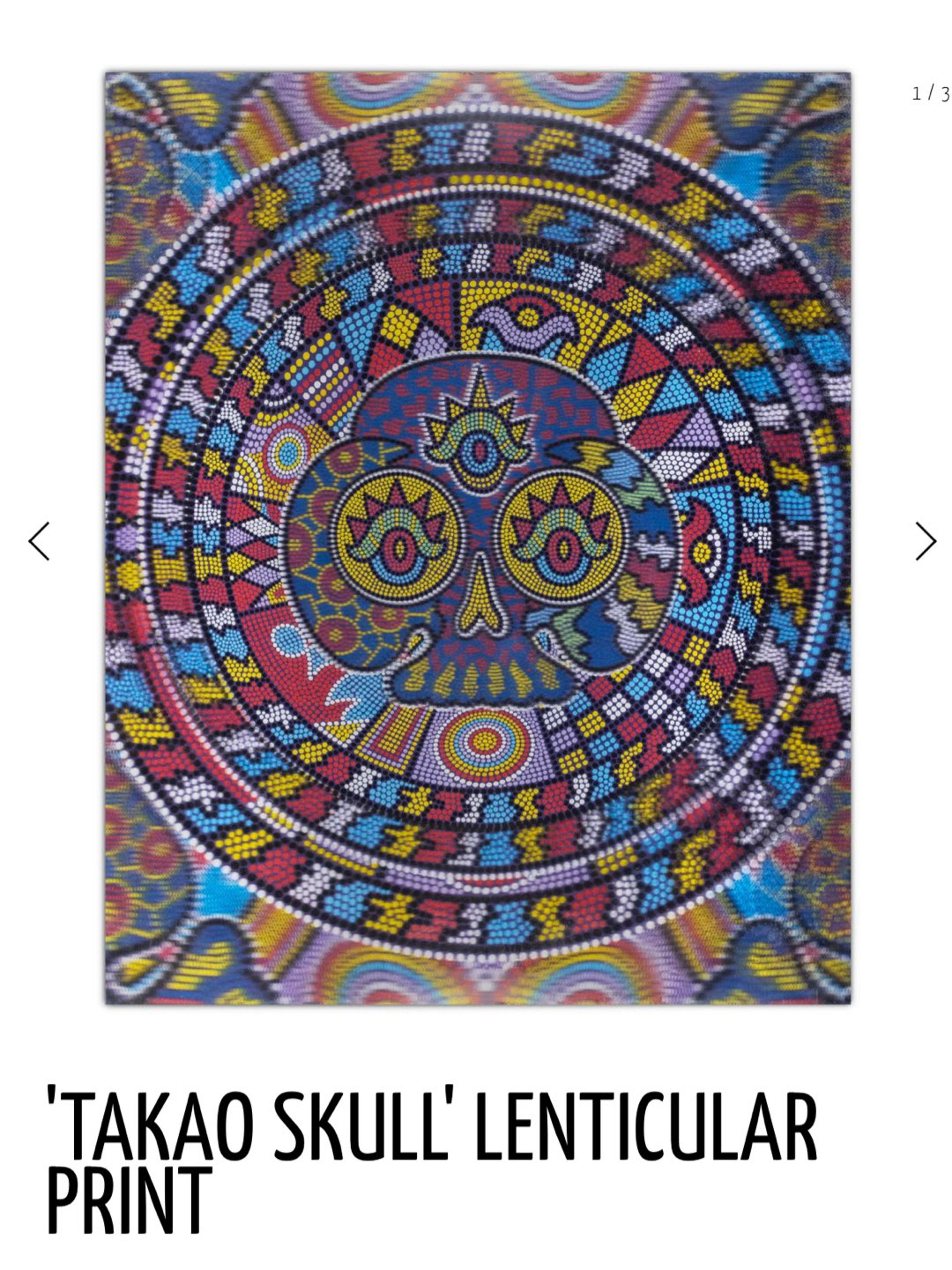 Preview pic of #1 GRAIL “Takao Skull” Lenticular Print | #1/22 SIGNED!!