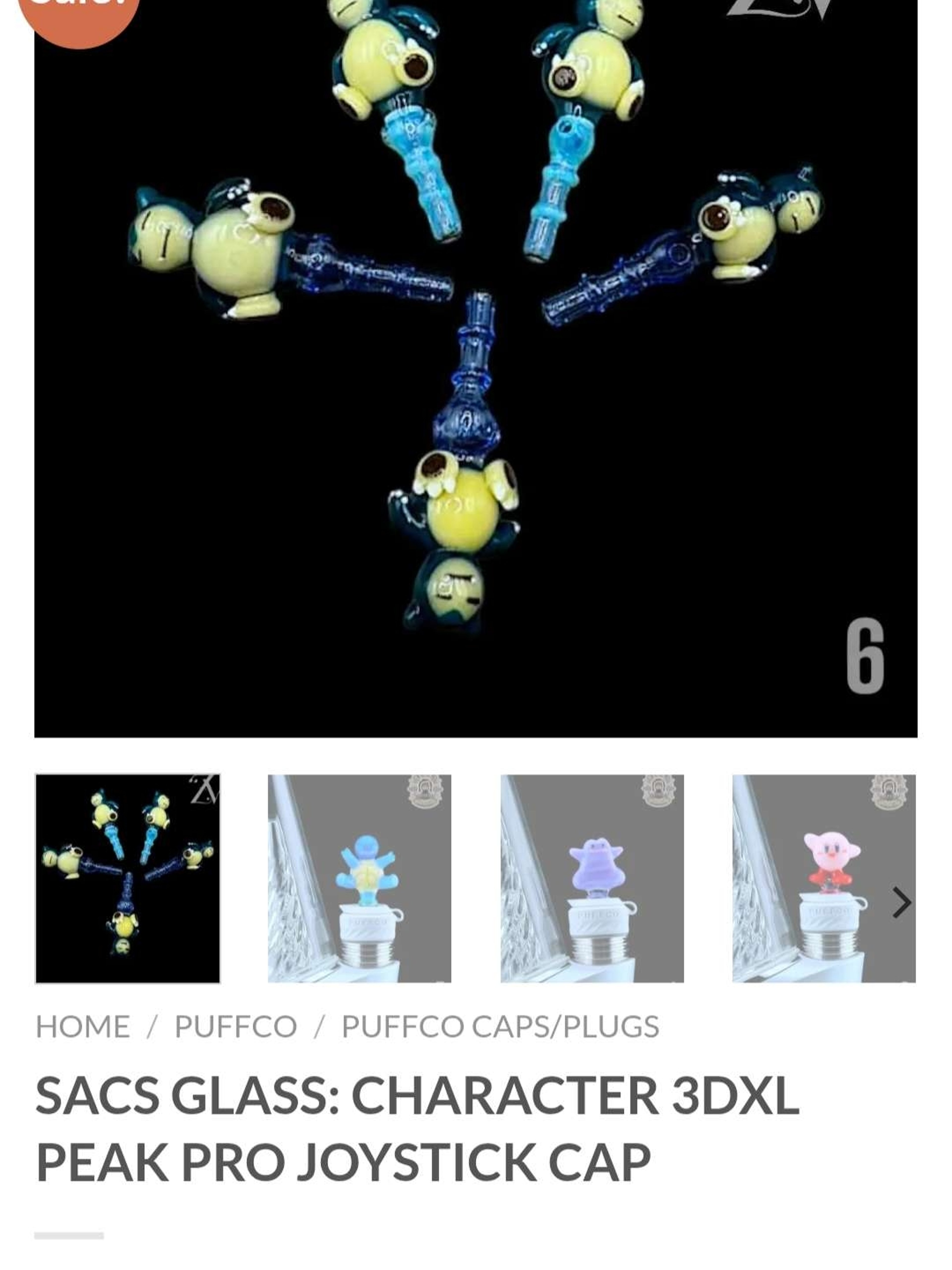 Preview pic of Sacs glass. Pokémon. Snorlax 3dxl joystick. Puffco