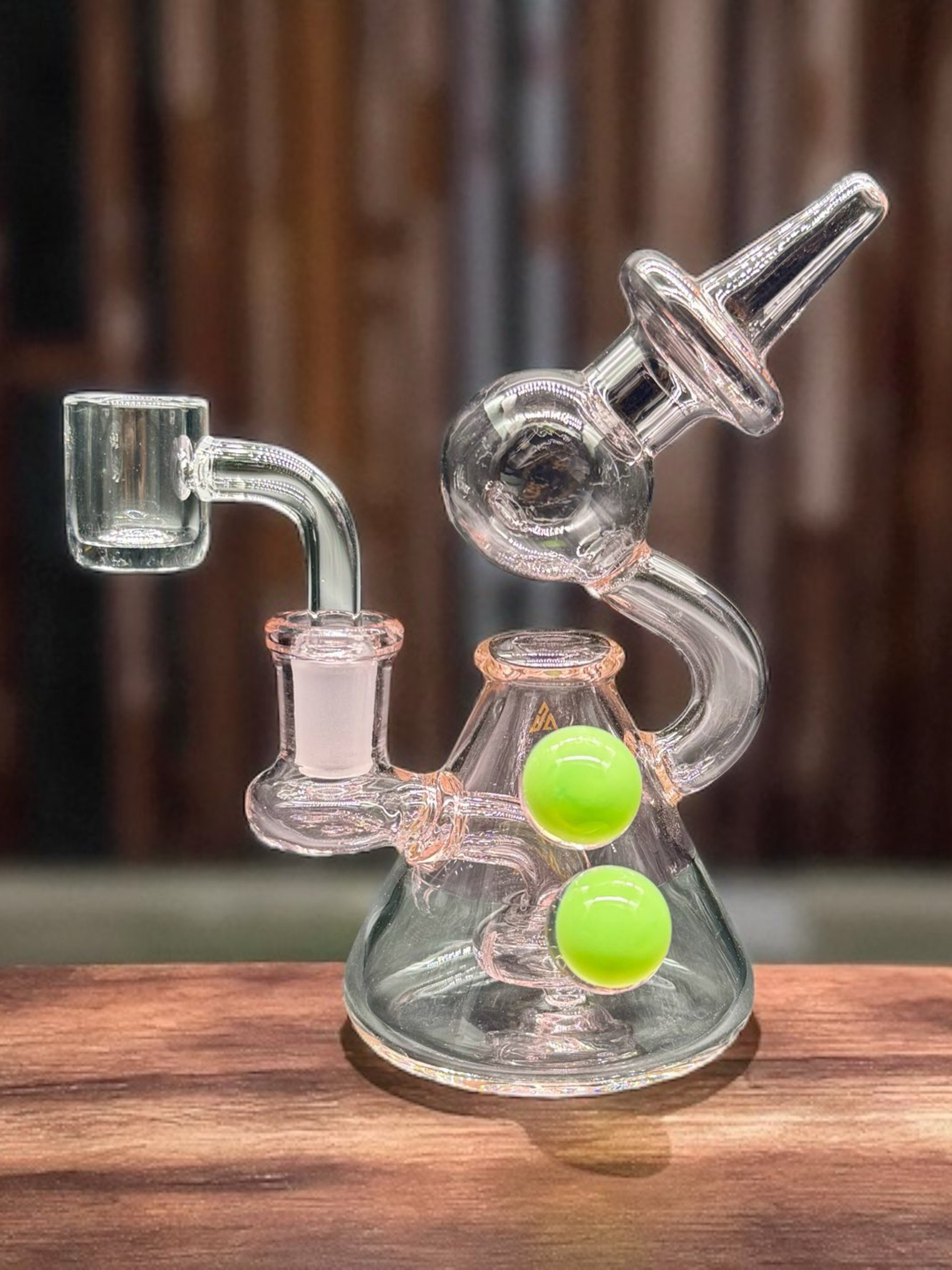 Preview pic of Alpha Glass 5” Pink Dab Rig – 14mm Quartz Banger, Gift Box Included
