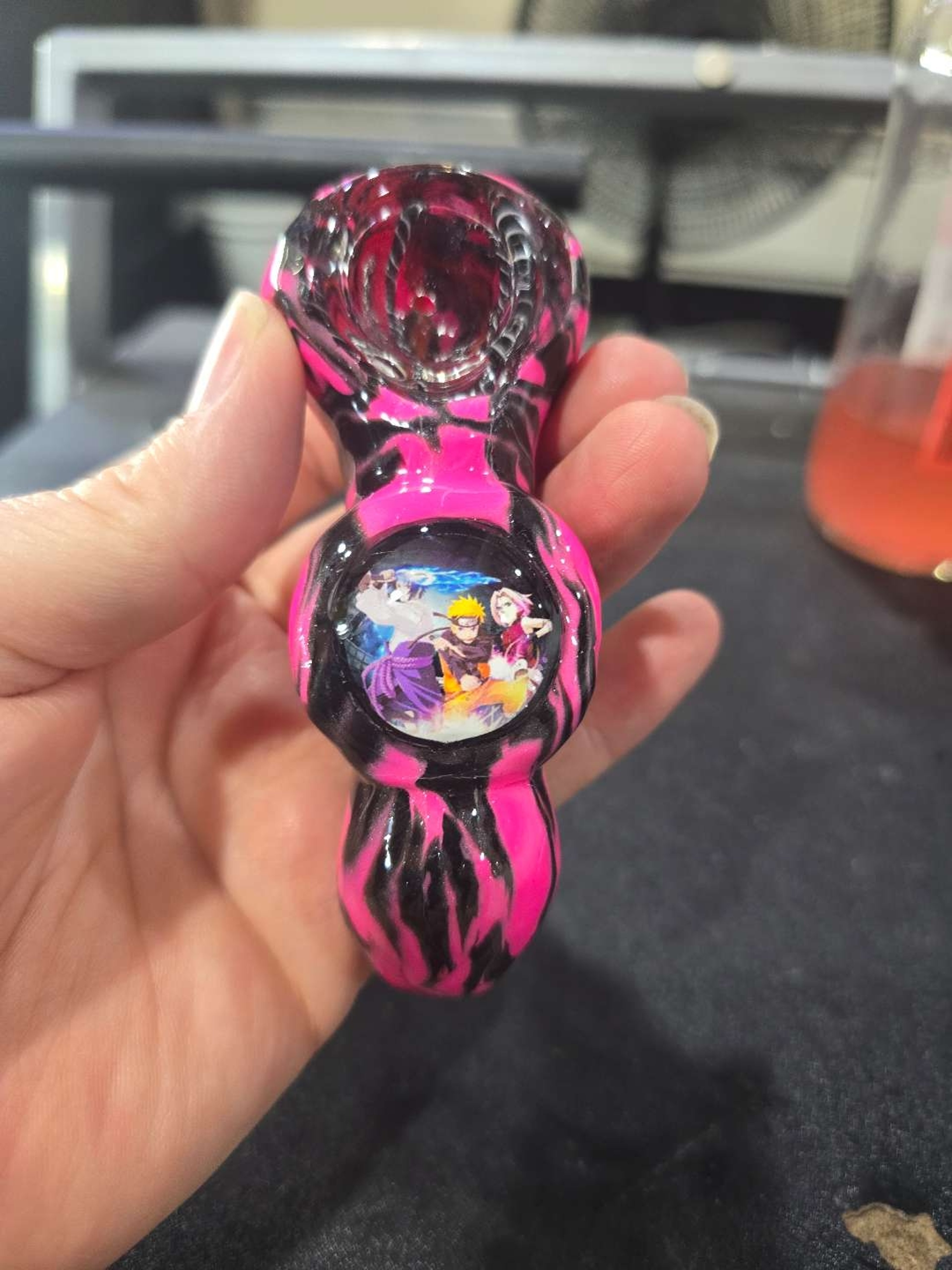 Naruto Glow in the dark pink and black 3 1/2" image 0