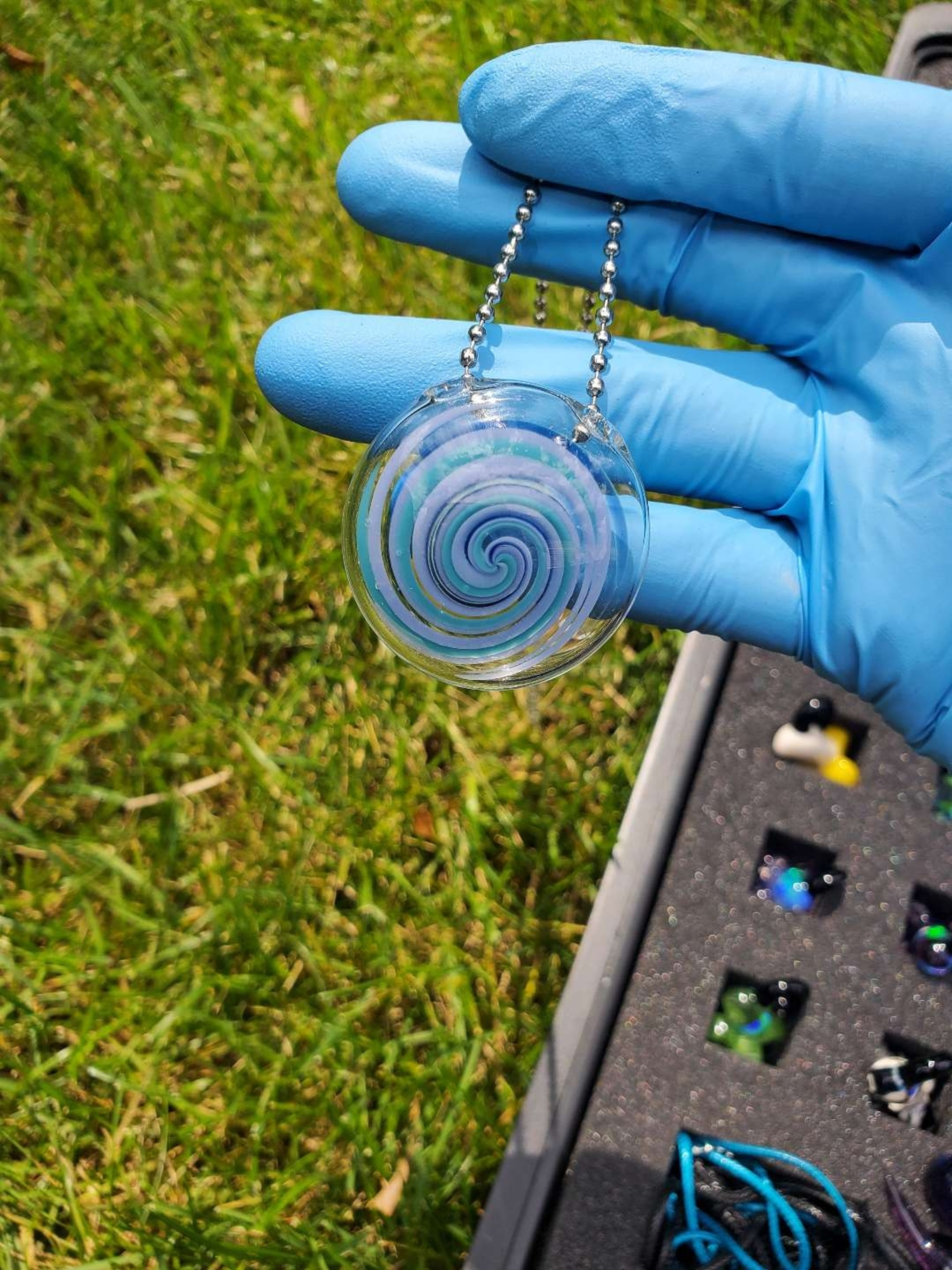 Preview pic of Blue Spiral Pendy