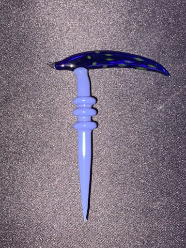 Preview pic of Marvinsglass024 💙🍋 Purple 3 Ring Scythe with Cobalt Lemom Blade 🍋💙