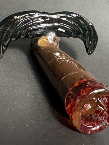 Preview pic of Choice Muse Worked Heady Glass Groucho Stash Chillum Blunt
